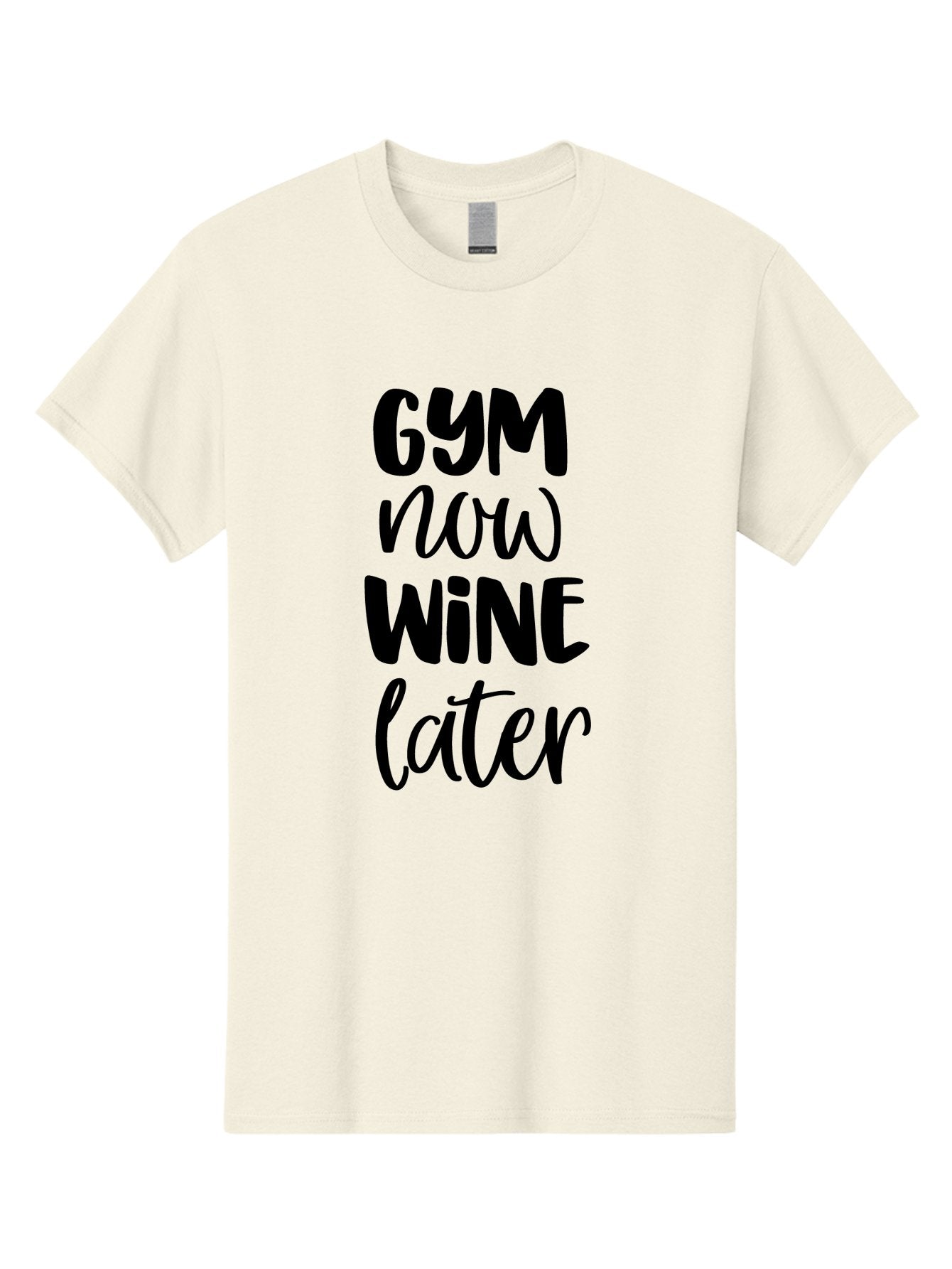 Gym-Now-Wine-Later-1 Men'S Graphic Tee, 100% Cotton, Comfortable Casual Summer Wear, Machine Washable, Gym Motivation, Fitness Quotes, Wine Lover, Fitness Humor, Workout Inspiration, Funny Sayings, Wine Time, Gym Now Wine Later Aac783 13