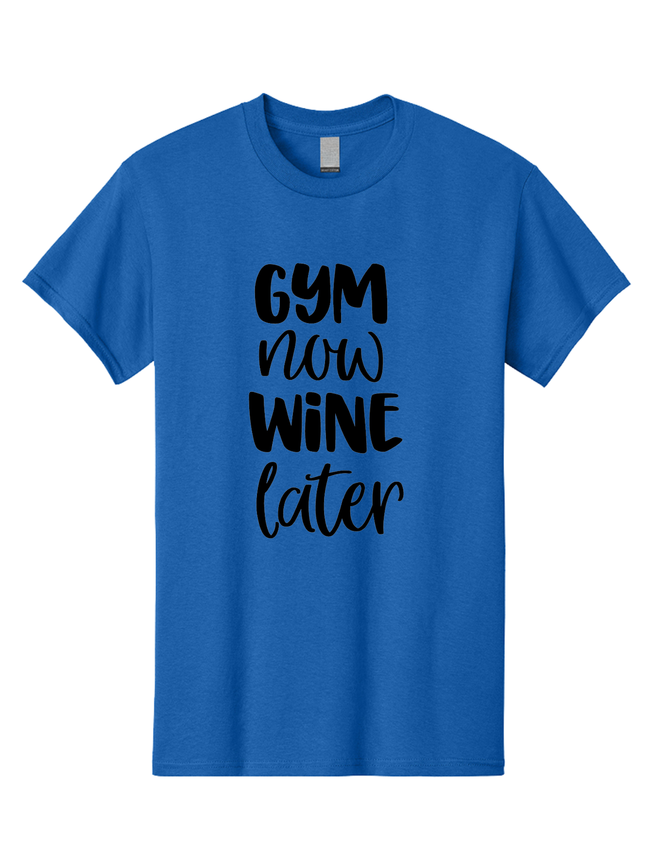 Gym-Now-Wine-Later-1 Men'S Graphic Tee, 100% Cotton, Comfortable Casual Summer Wear, Machine Washable, Gym Motivation, Fitness Quotes, Wine Lover, Fitness Humor, Workout Inspiration, Funny Sayings, Wine Time, Gym Now Wine Later Aac783 21