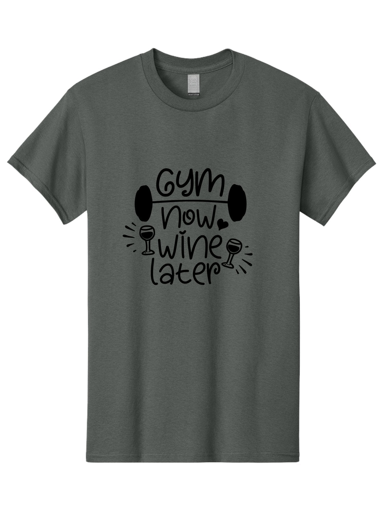 Gym-Now-Wine-Later Men'S Graphic Tee, 100% Cotton, Comfortable Casual Summer Wear, Machine Washable, Gym Motivation, Fitness Quote, Wine Lover, Workout Inspiration, Balance, Fitness Humor, Healthy Lifestyle, Gym And Wine Aac784 10