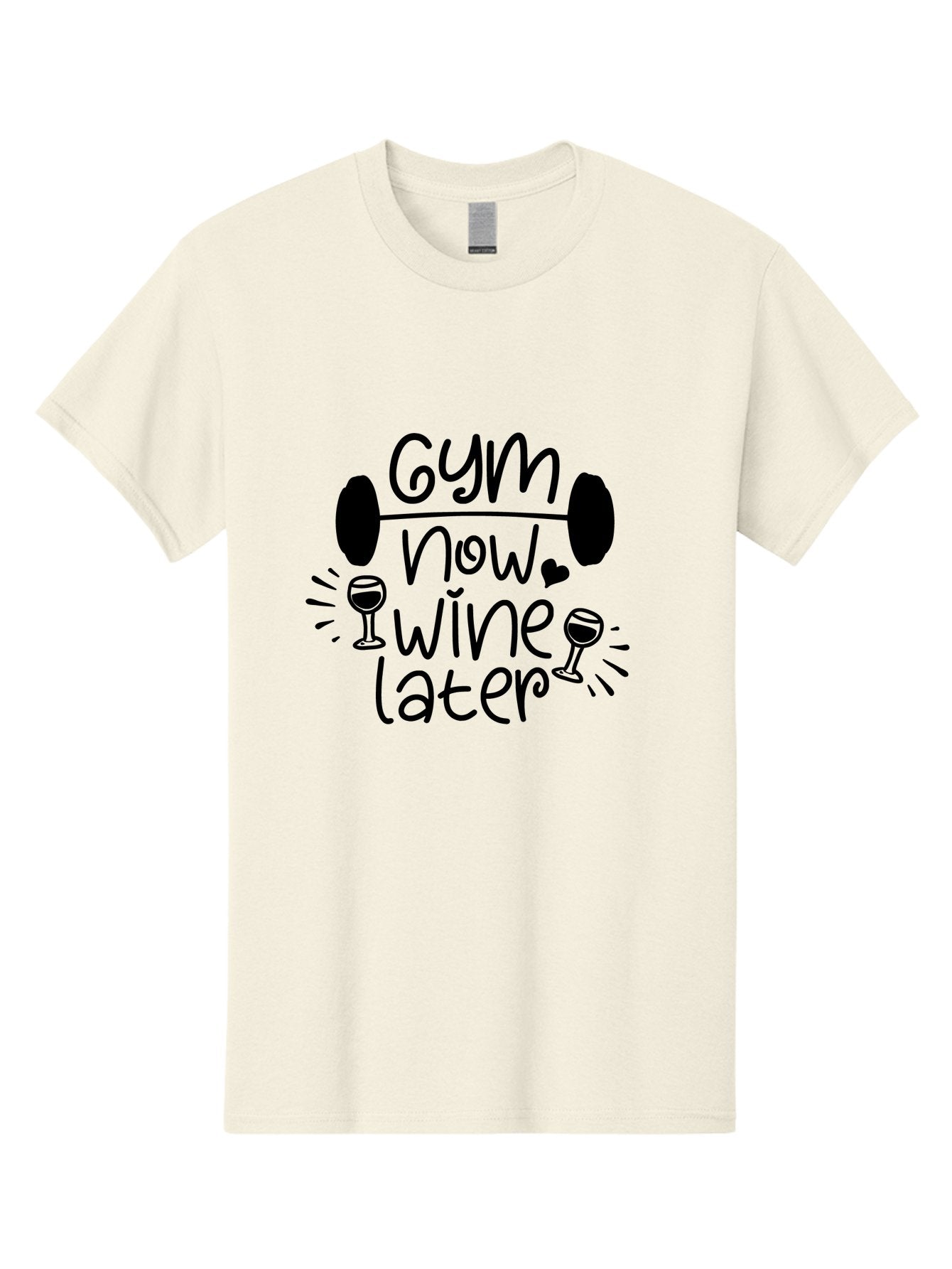 Gym-Now-Wine-Later Men'S Graphic Tee, 100% Cotton, Comfortable Casual Summer Wear, Machine Washable, Gym Motivation, Fitness Quote, Wine Lover, Workout Inspiration, Balance, Fitness Humor, Healthy Lifestyle, Gym And Wine Aac784 7