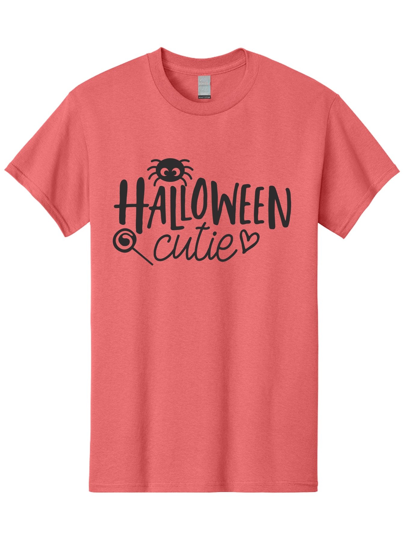 Halloween-Cutie Men'S Graphic Tee, 100% Cotton, Comfortable Casual Summer Wear, Machine Washable, Halloween Cutie, Cute Halloween, Halloween Design, Halloween Graphics, Halloween Typography, Halloween Text, Cute Halloween Text, Aac788 5