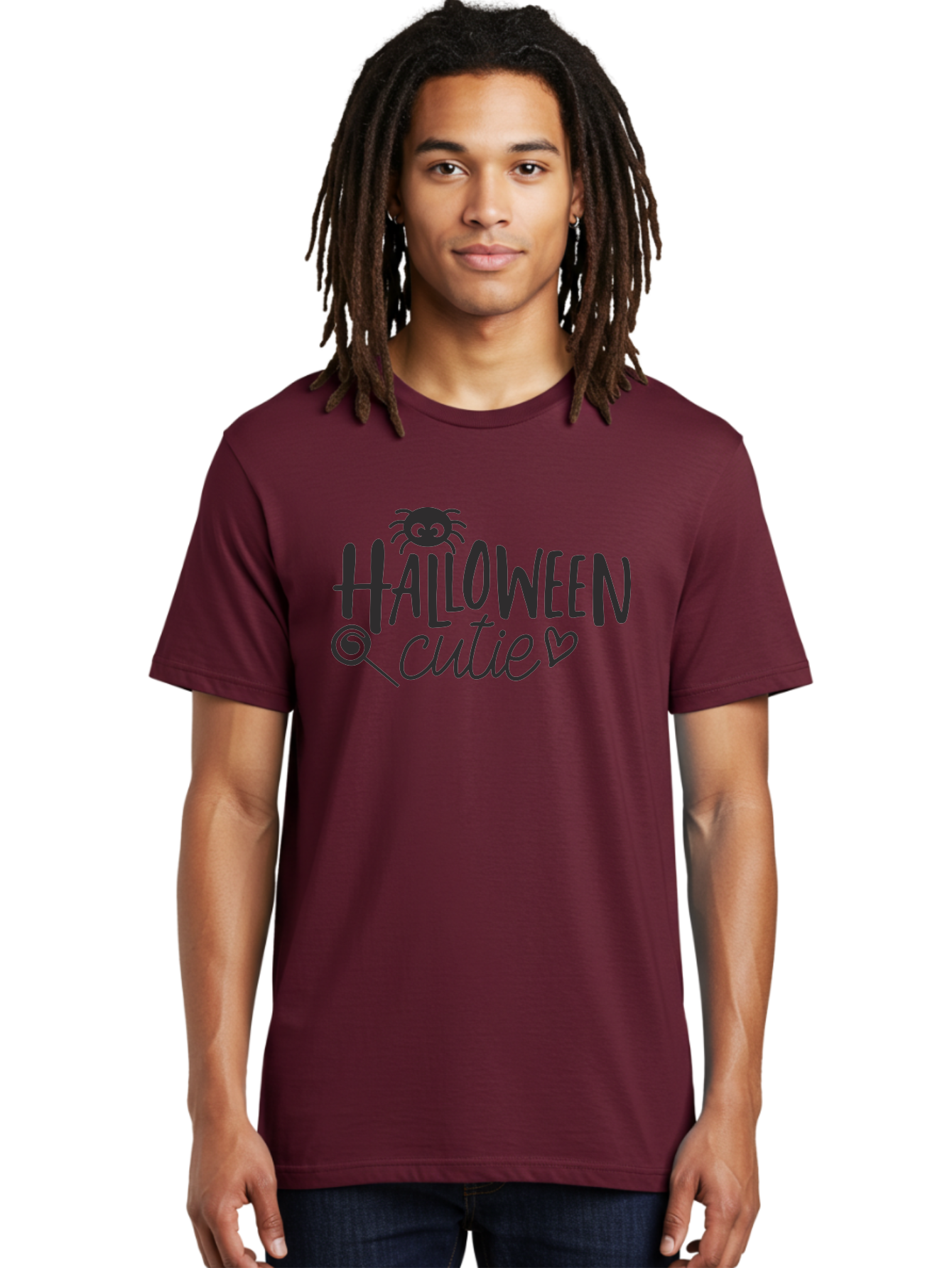 Halloween-Cutie Men'S Graphic Tee, 100% Cotton, Comfortable Casual Summer Wear, Machine Washable, Halloween Cutie, Cute Halloween, Halloween Design, Halloween Graphics, Halloween Typography, Halloween Text, Cute Halloween Text, Aac788 12