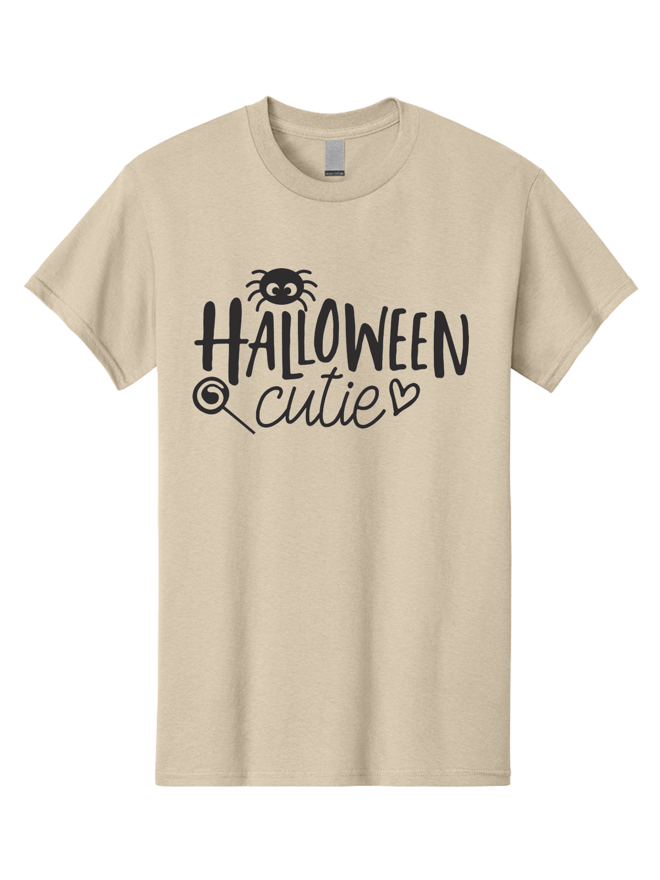 Halloween-Cutie Men'S Graphic Tee, 100% Cotton, Comfortable Casual Summer Wear, Machine Washable, Halloween Cutie, Cute Halloween, Halloween Design, Halloween Graphics, Halloween Typography, Halloween Text, Cute Halloween Text, Aac788 3