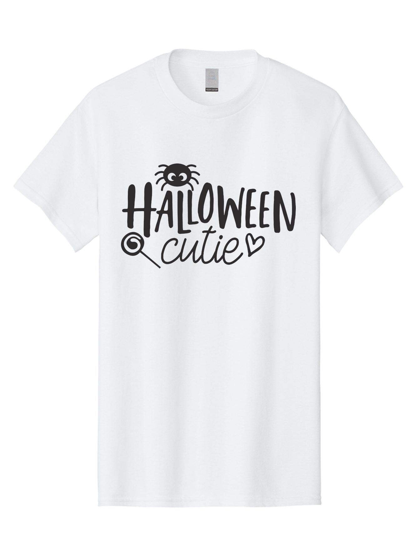 Halloween-Cutie Men'S Graphic Tee, 100% Cotton, Comfortable Casual Summer Wear, Machine Washable, Halloween Cutie, Cute Halloween, Halloween Design, Halloween Graphics, Halloween Typography, Halloween Text, Cute Halloween Text, Aac788 25