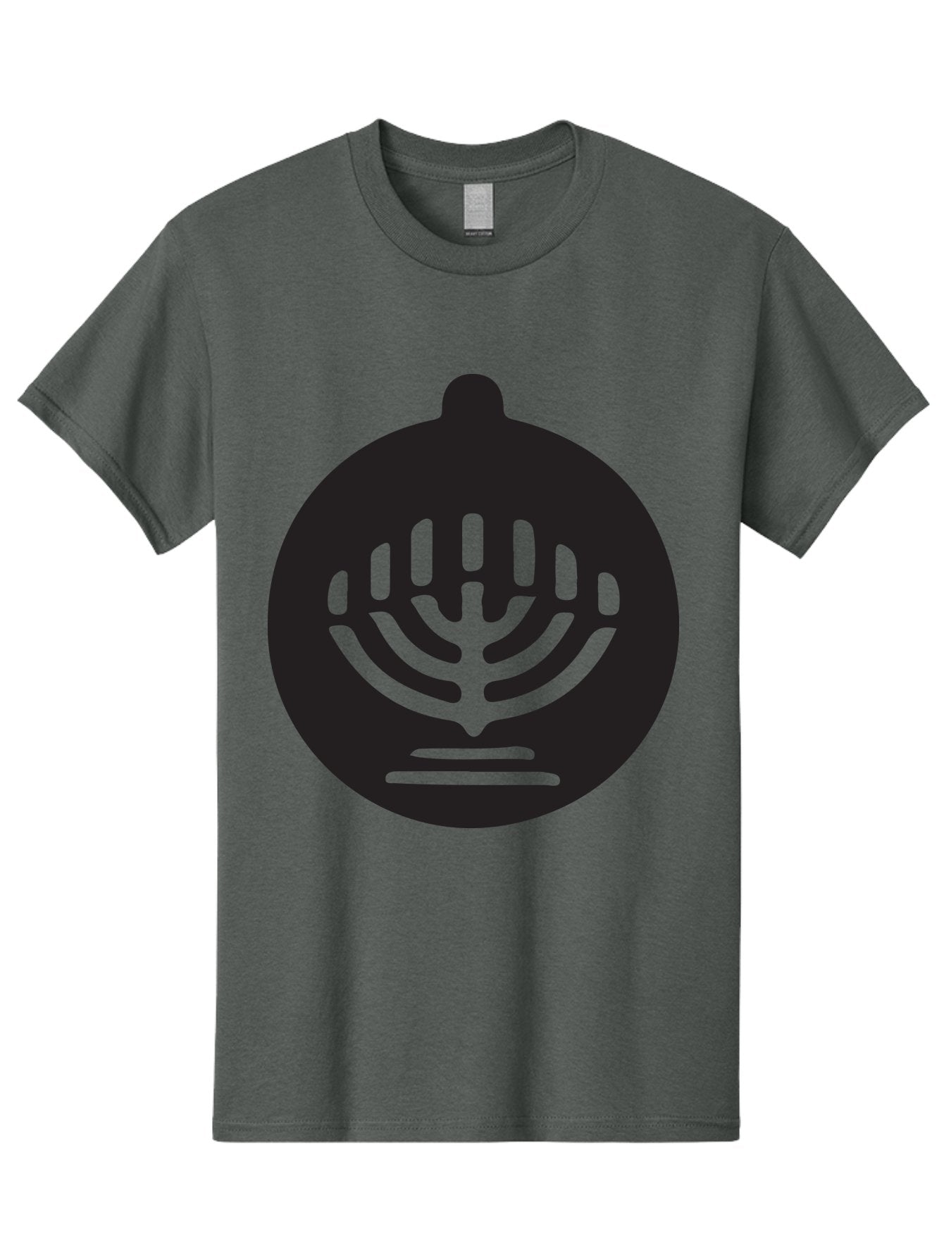 Hamsa-Menorah Men'S Graphic Tee, 100% Cotton, Comfortable Casual Summer Wear, Machine Washable, Hamsa And Menorah Symbol, Jewish Faith And Tradition, Protective Hamsa Hand, Seven-Branched Menorah, Faith And Spirituality, Cultural Heritage Aac789 7