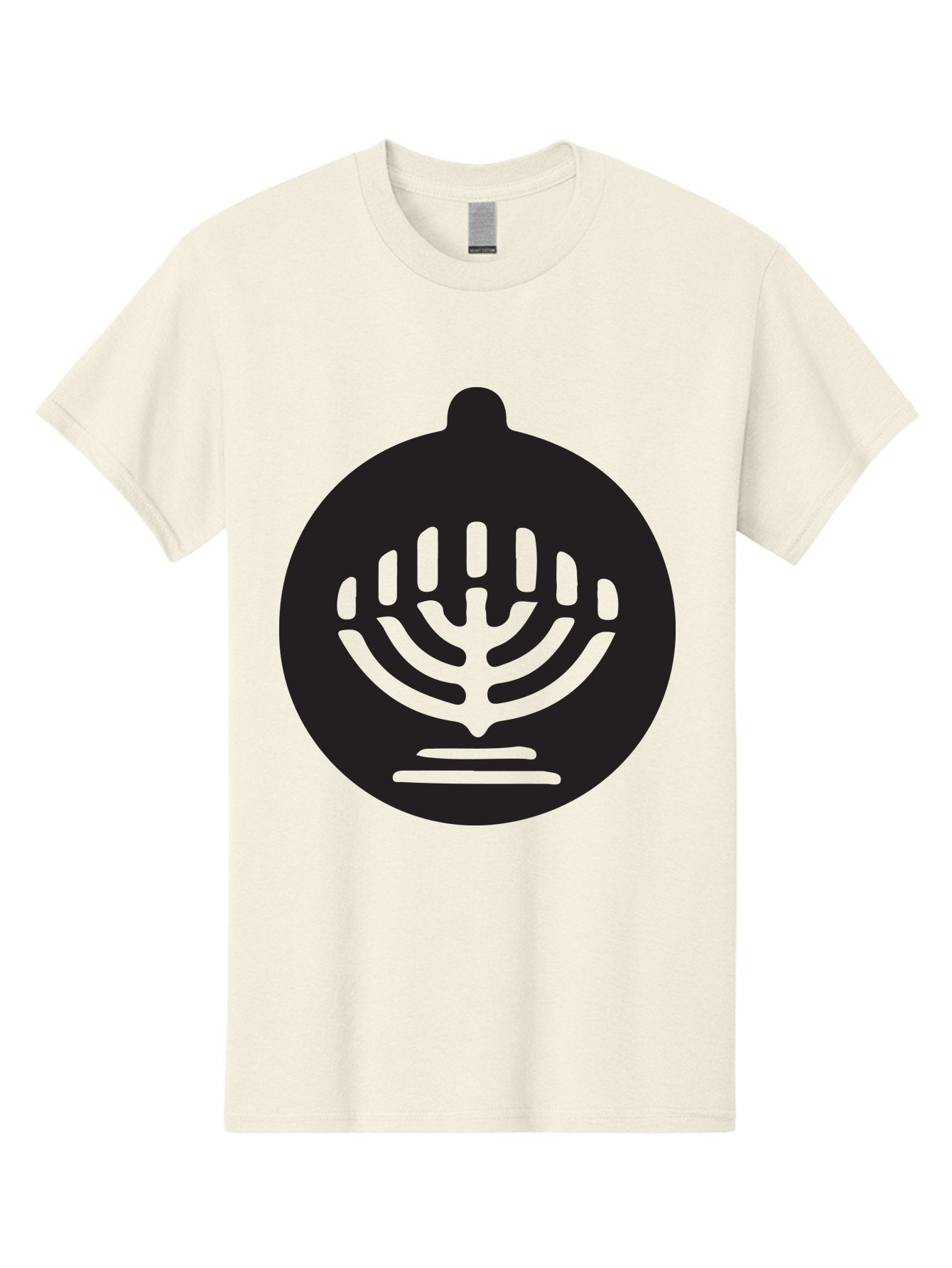Hamsa-Menorah Men'S Graphic Tee, 100% Cotton, Comfortable Casual Summer Wear, Machine Washable, Hamsa And Menorah Symbol, Jewish Faith And Tradition, Protective Hamsa Hand, Seven-Branched Menorah, Faith And Spirituality, Cultural Heritage Aac789 4