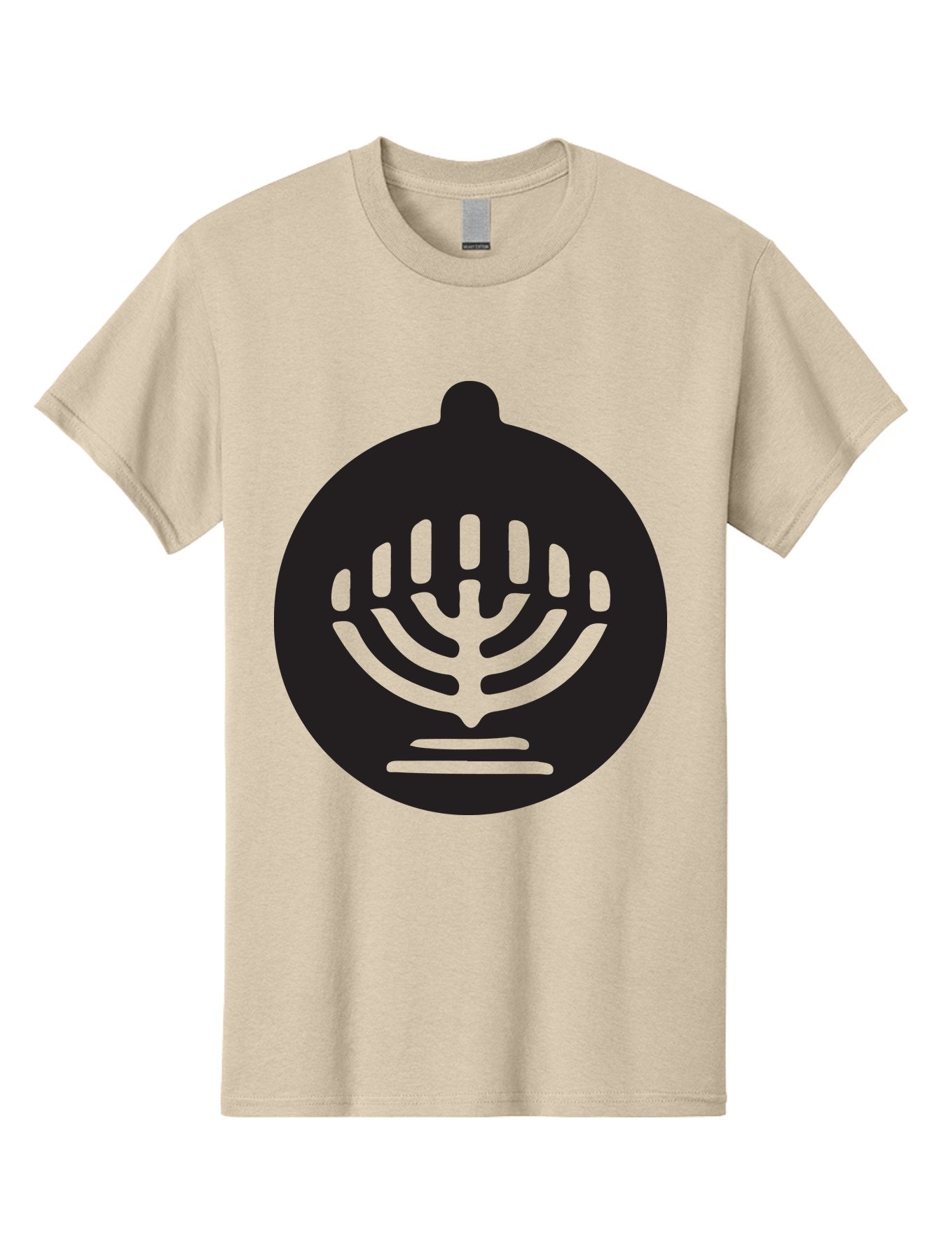 Hamsa-Menorah Men'S Graphic Tee, 100% Cotton, Comfortable Casual Summer Wear, Machine Washable, Hamsa And Menorah Symbol, Jewish Faith And Tradition, Protective Hamsa Hand, Seven-Branched Menorah, Faith And Spirituality, Cultural Heritage Aac789 13