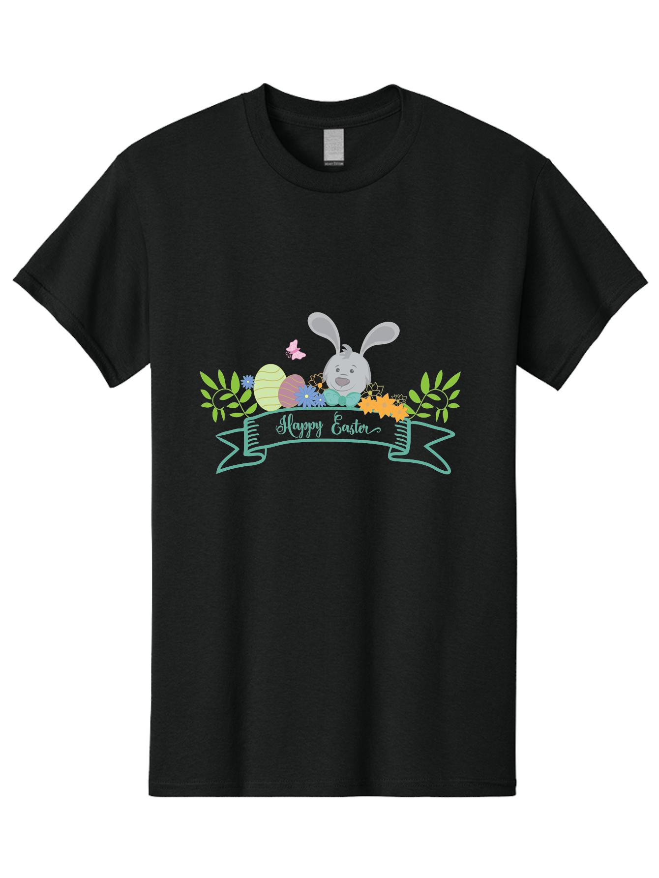 Happy-Easter-1 Men'S Graphic Tee, 100% Cotton, Comfortable Casual Summer Wear, Machine Washable, Easter Bunny, Easter Eggs, Decorated Eggs, Spring Flowers, Festive Atmosphere, Pastel Colors, Cartoon Style, Easter Greeting, Joyful Celebration, Aac795 23