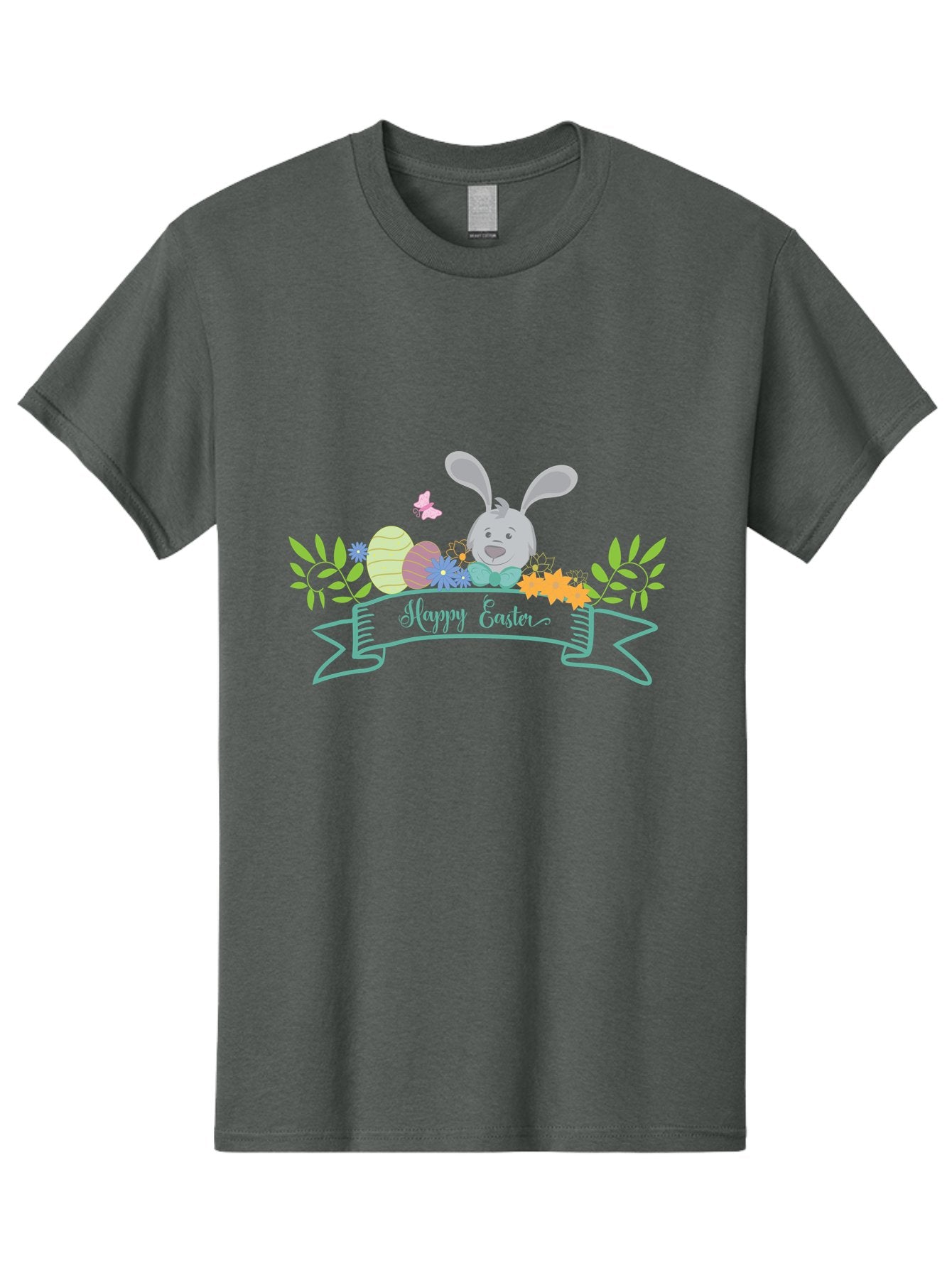 Happy-Easter-1 Men'S Graphic Tee, 100% Cotton, Comfortable Casual Summer Wear, Machine Washable, Easter Bunny, Easter Eggs, Decorated Eggs, Spring Flowers, Festive Atmosphere, Pastel Colors, Cartoon Style, Easter Greeting, Joyful Celebration, Aac795 15