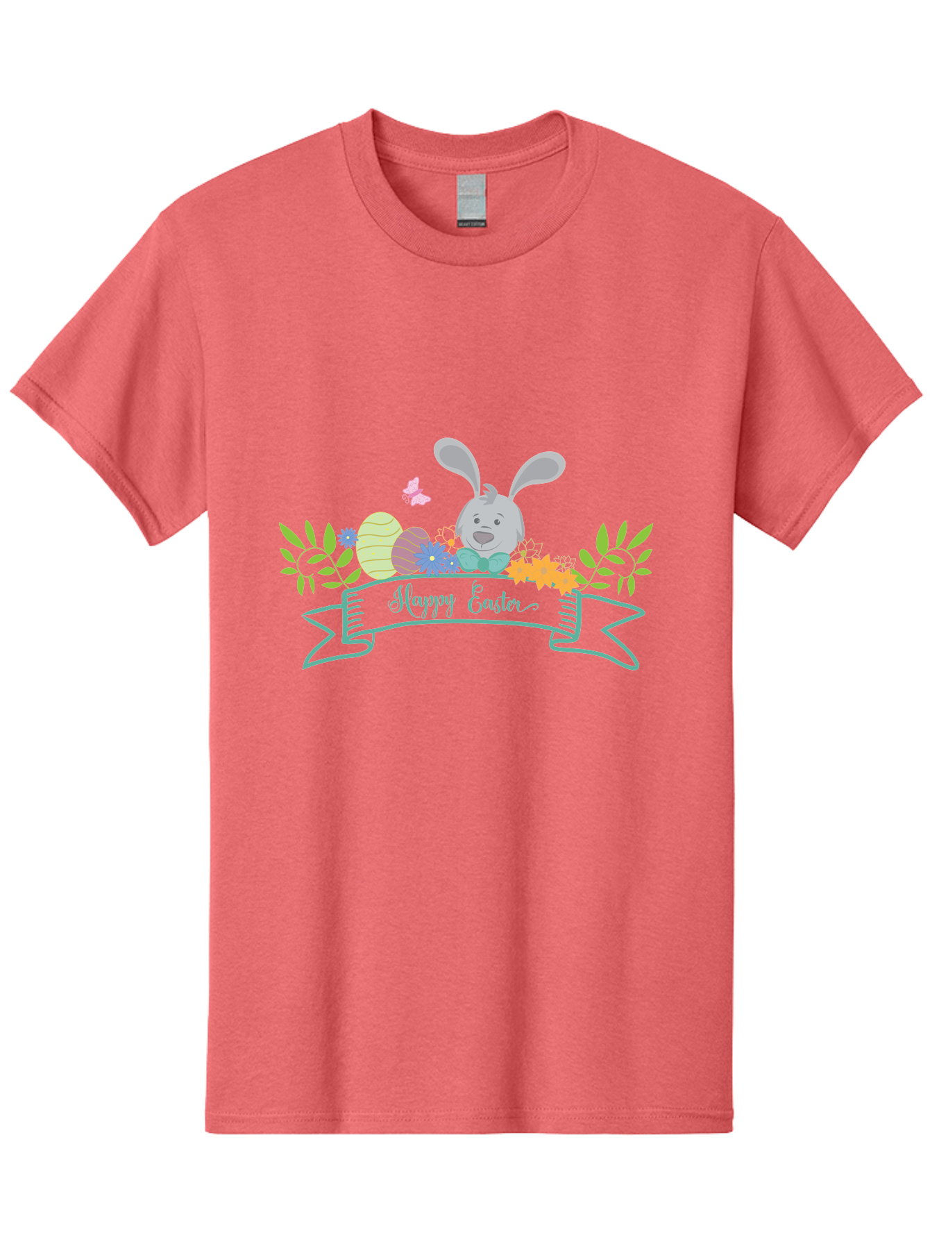 Happy-Easter-1 Men'S Graphic Tee, 100% Cotton, Comfortable Casual Summer Wear, Machine Washable, Easter Bunny, Easter Eggs, Decorated Eggs, Spring Flowers, Festive Atmosphere, Pastel Colors, Cartoon Style, Easter Greeting, Joyful Celebration, Aac795 29