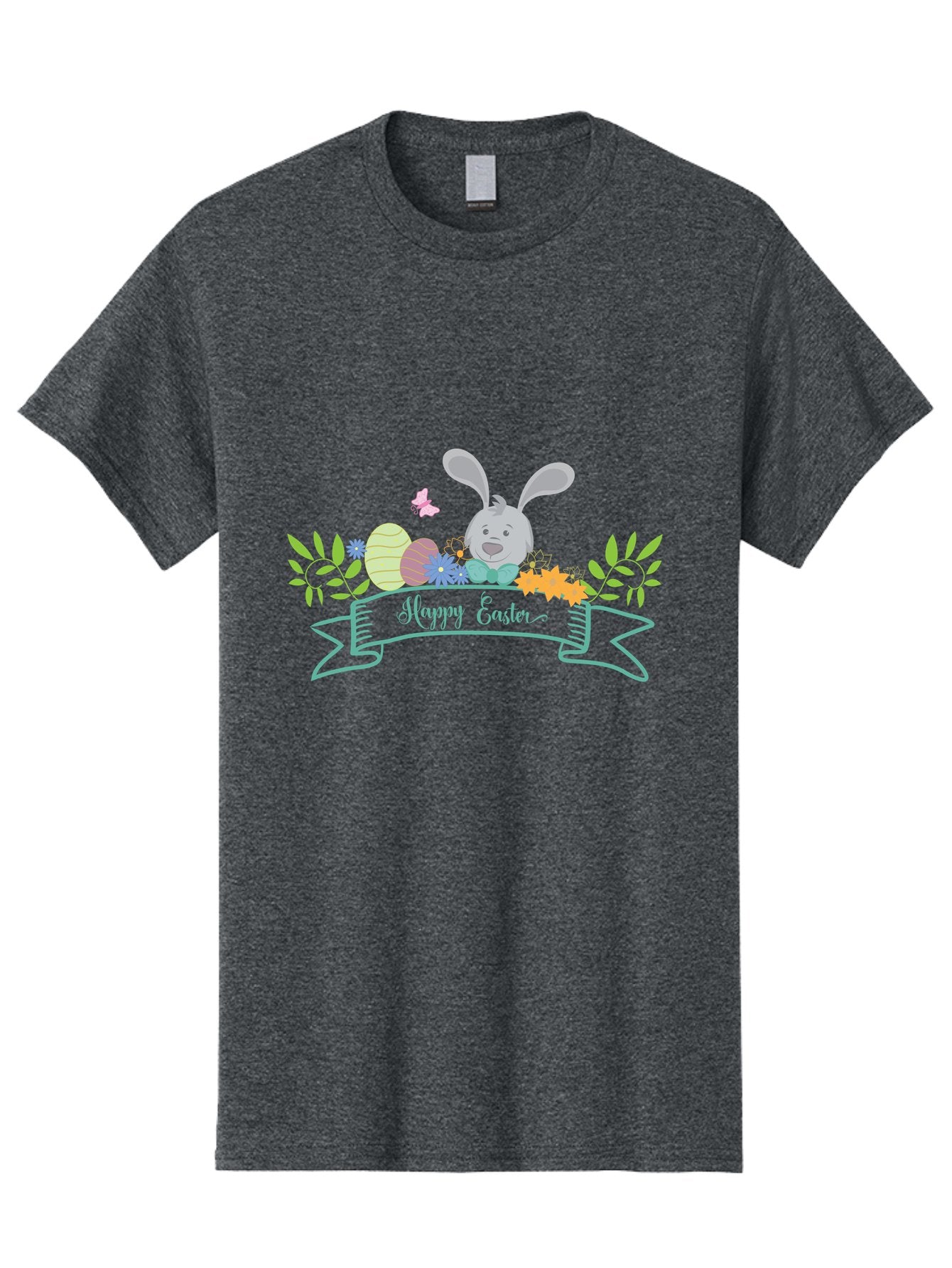 Happy-Easter-1 Men'S Graphic Tee, 100% Cotton, Comfortable Casual Summer Wear, Machine Washable, Easter Bunny, Easter Eggs, Decorated Eggs, Spring Flowers, Festive Atmosphere, Pastel Colors, Cartoon Style, Easter Greeting, Joyful Celebration, Aac795 9