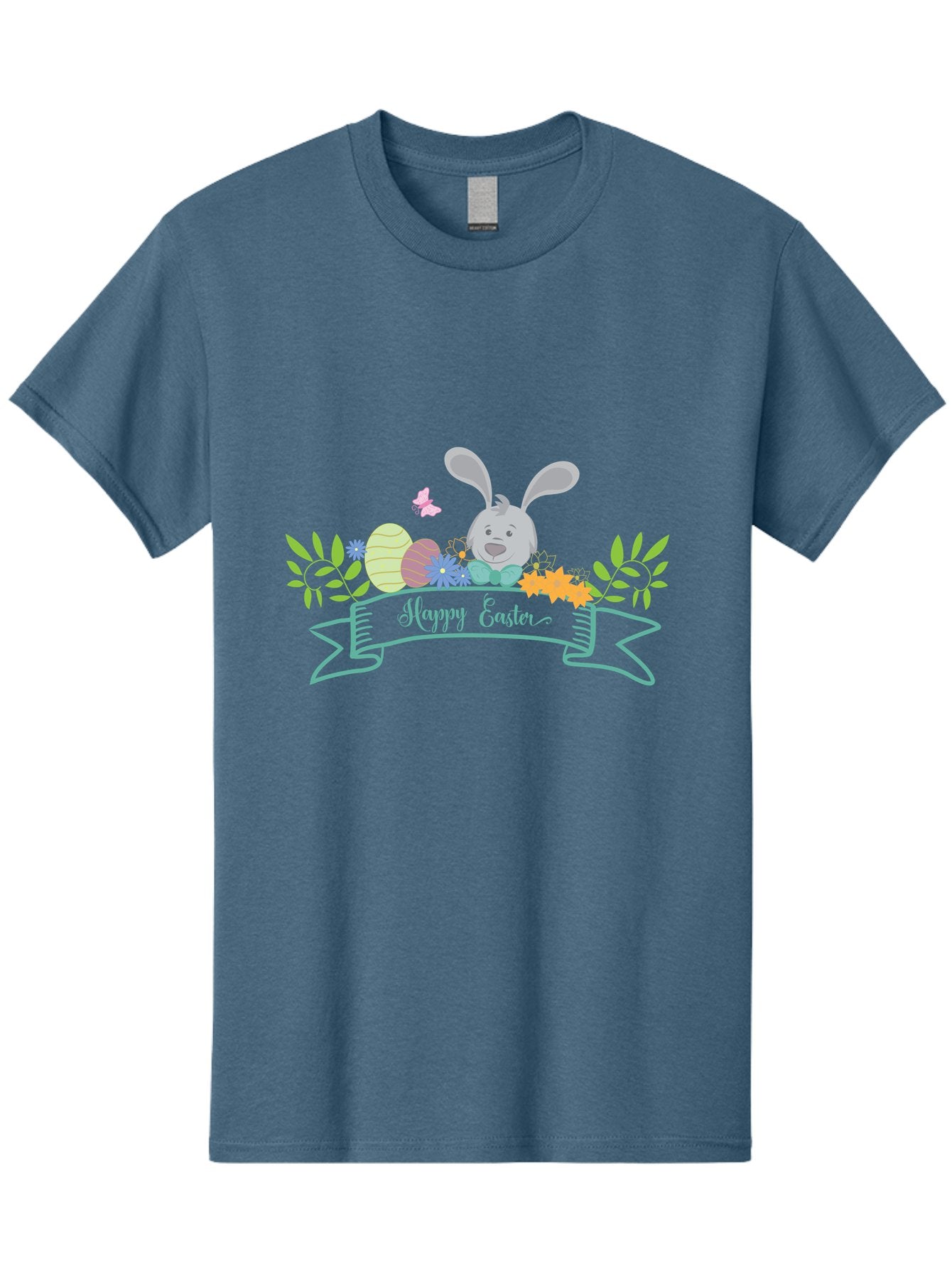 Happy-Easter-1 Men'S Graphic Tee, 100% Cotton, Comfortable Casual Summer Wear, Machine Washable, Easter Bunny, Easter Eggs, Decorated Eggs, Spring Flowers, Festive Atmosphere, Pastel Colors, Cartoon Style, Easter Greeting, Joyful Celebration, Aac795 8