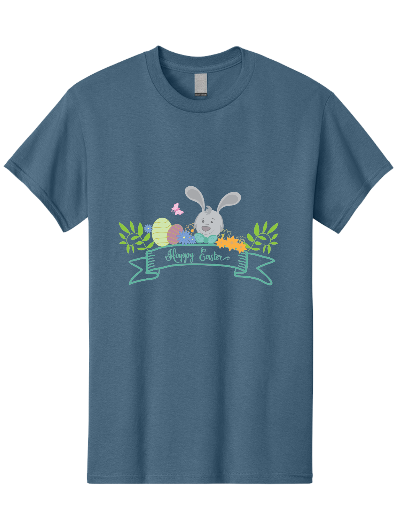 Happy-Easter-1 Men'S Graphic Tee, 100% Cotton, Comfortable Casual Summer Wear, Machine Washable, Easter Bunny, Easter Eggs, Decorated Eggs, Spring Flowers, Festive Atmosphere, Pastel Colors, Cartoon Style, Easter Greeting, Joyful Celebration, Aac795 11