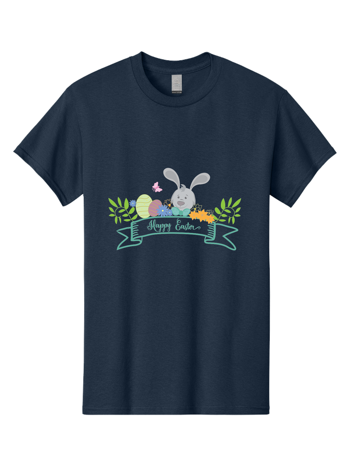 Happy-Easter-1 Men'S Graphic Tee, 100% Cotton, Comfortable Casual Summer Wear, Machine Washable, Easter Bunny, Easter Eggs, Decorated Eggs, Spring Flowers, Festive Atmosphere, Pastel Colors, Cartoon Style, Easter Greeting, Joyful Celebration, Aac795 27