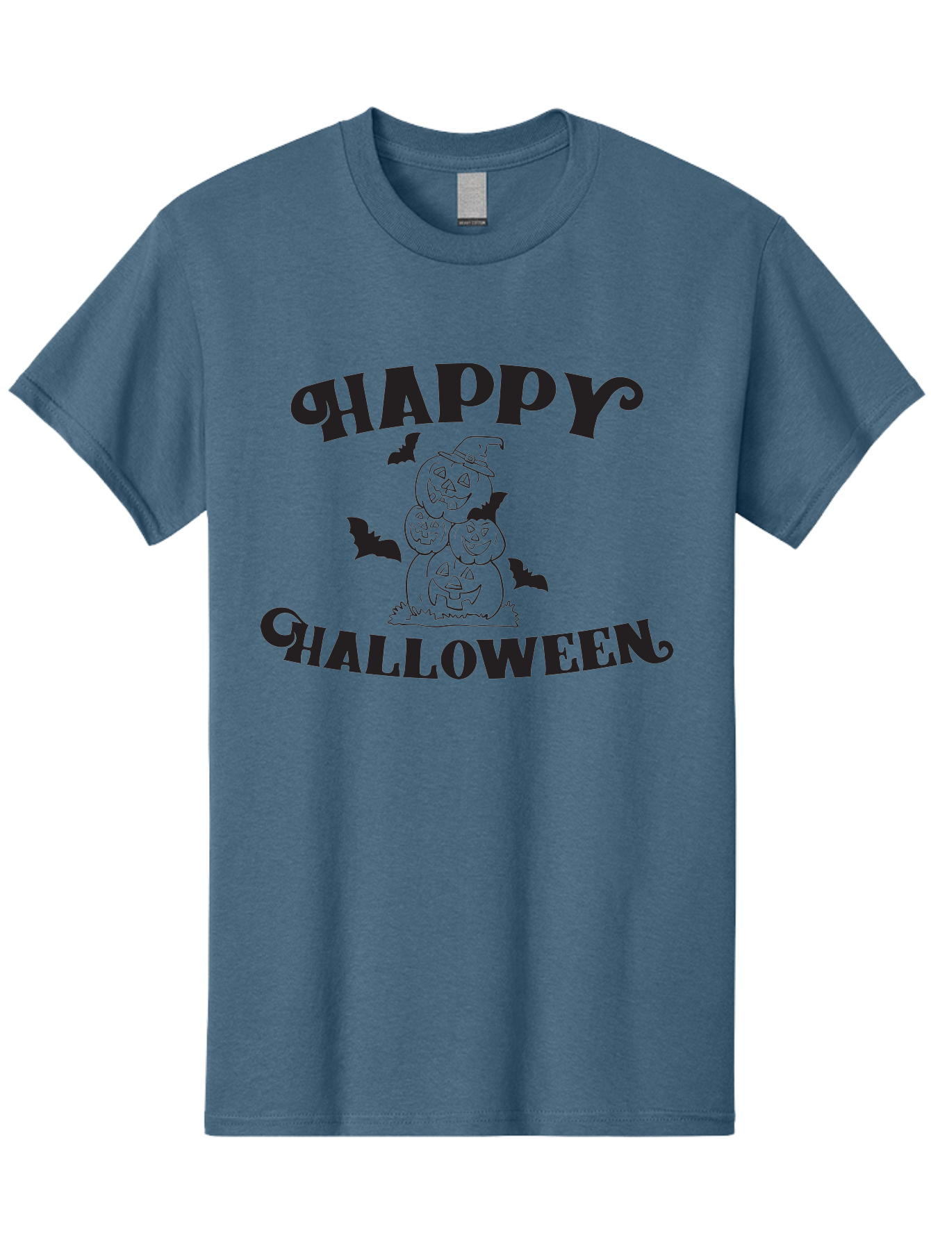 Happy-Halloween Men'S Graphic Tee, 100% Cotton, Comfortable Casual Summer Wear, Machine Washable, Halloween Pumpkins, Jack O' Lanterns, Spooky Bats, Pumpkin Stack, Witch Hat, Halloween Graphics, Halloween Illustrations, Seasonal Design, Aac797 11