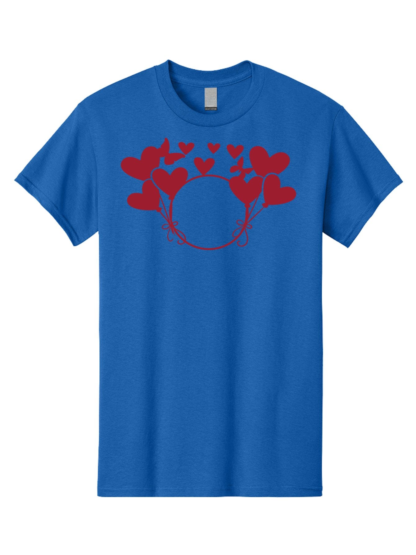 Heart-Wreath Men'S Graphic Tee, 100% Cotton, Comfortable Casual Summer Wear, Machine Washable, Heart-Shaped Frame, Floral Wreath, Red Hearts, Love Symbol, Decorative Border, Heart Design, Romantic Theme, Valentines Day Aac810 12