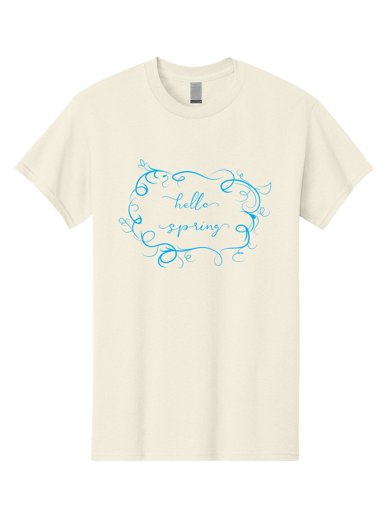 Hello-Sprywing Men'S Graphic Tee, 100% Cotton, Comfortable Casual Summer Wear, Machine Washable, Decorative Frame, Elegant Design, Cursive Text, Hello Sassy, Artistic Typography, Floral Elements Aac814 4