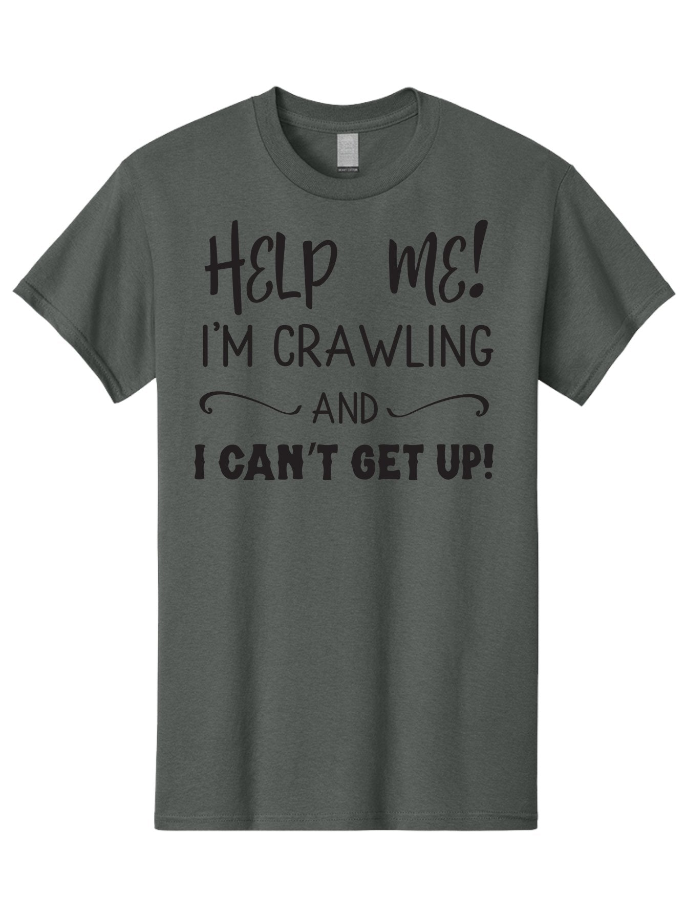 Help-Me-I-M-Crawling Men'S Graphic Tee, 100% Cotton, Comfortable Casual Summer Wear, Machine Washable, Help Me, Crawling, Can'T Get Up, Funny Quote, Relatable Humor, Struggling, Humor, Meme, Inspirational Aac815 10