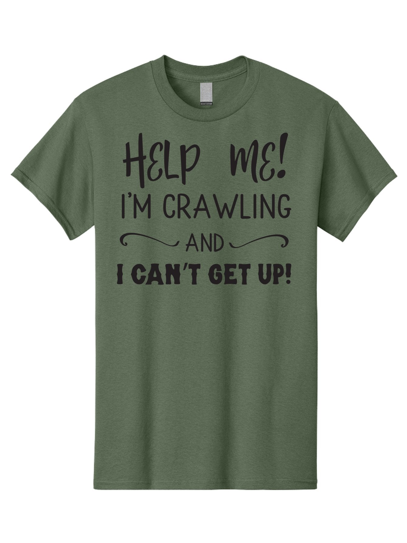 Help-Me-I-M-Crawling Men'S Graphic Tee, 100% Cotton, Comfortable Casual Summer Wear, Machine Washable, Help Me, Crawling, Can'T Get Up, Funny Quote, Relatable Humor, Struggling, Humor, Meme, Inspirational Aac815 14