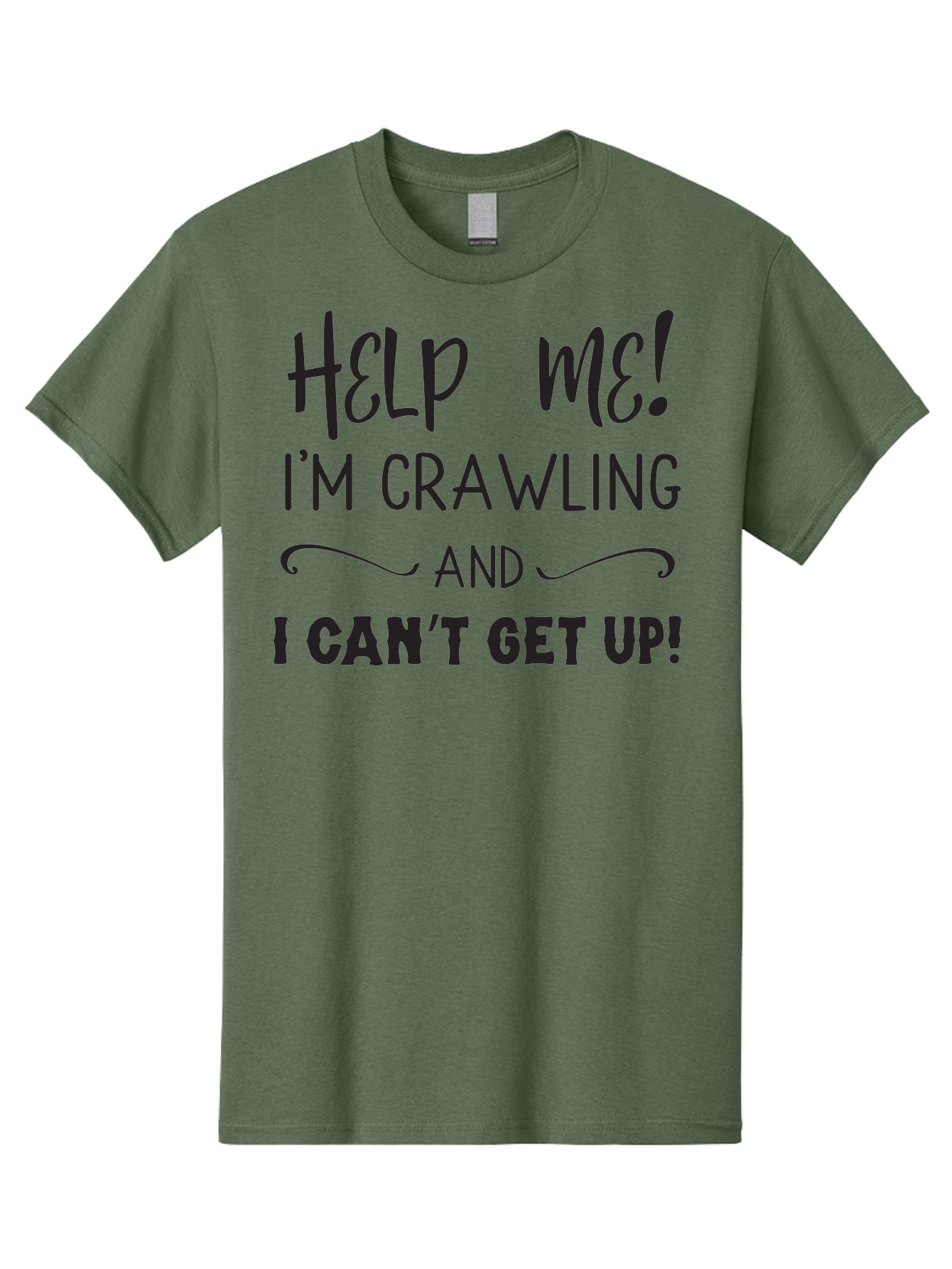 Help-Me-I-M-Crawling Men'S Graphic Tee, 100% Cotton, Comfortable Casual Summer Wear, Machine Washable, Help Me, Crawling, Can'T Get Up, Funny Quote, Relatable Humor, Struggling, Humor, Meme, Inspirational Aac815 3