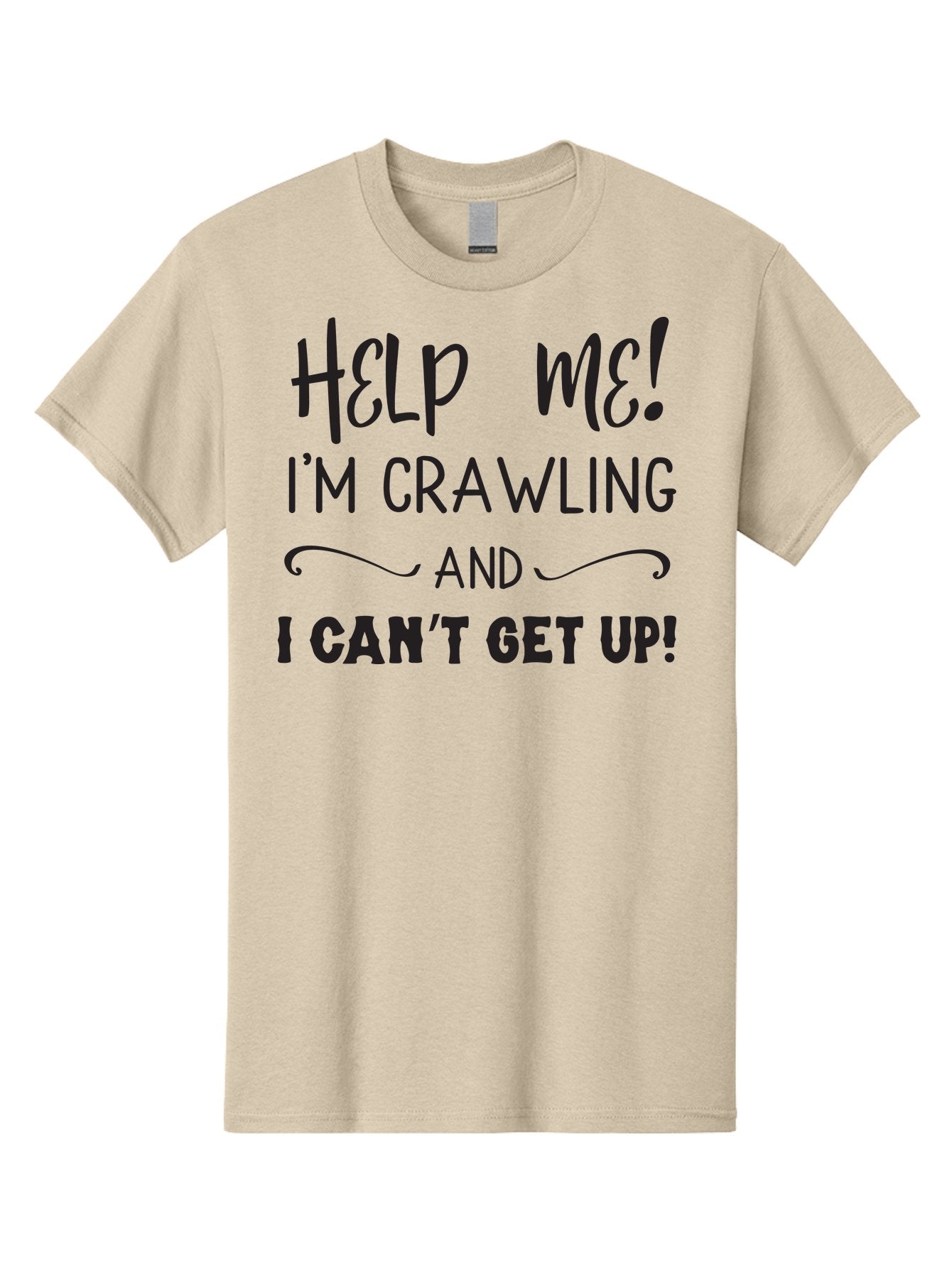 Help-Me-I-M-Crawling Men'S Graphic Tee, 100% Cotton, Comfortable Casual Summer Wear, Machine Washable, Help Me, Crawling, Can'T Get Up, Funny Quote, Relatable Humor, Struggling, Humor, Meme, Inspirational Aac815 7