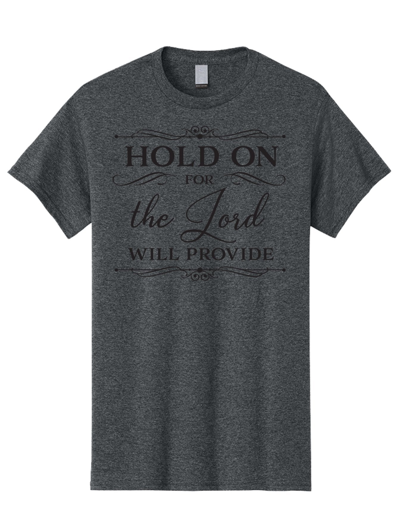 Hold-On-For-Lord-Will-Provide Men'S Graphic Tee, 100% Cotton, Comfortable Casual Summer Wear, Machine Washable, Inspirational Quote, Motivational Message, Faith-Based Saying, Hold On For The Lord Will Provide, Divine Guidance, Encouragement Aac822 7