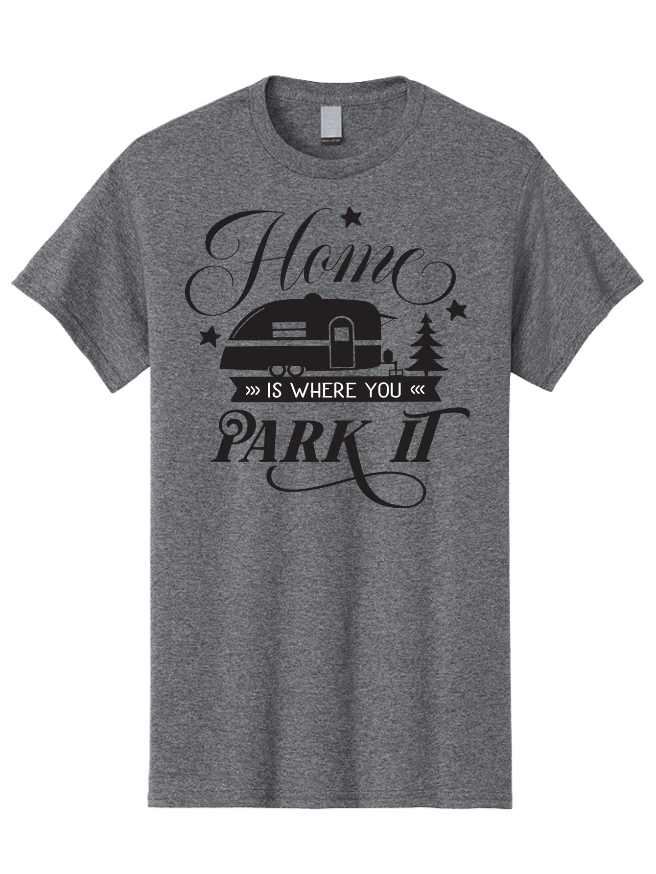 Home-Is-Where-You-Park-It Men'S Graphic Tee, 100% Cotton, Comfortable Casual Summer Wear, Machine Washable, Camping Life, Camper Trailer, Outdoor Adventure, Travel Trailer, Recreational Vehicle, Camping Quote, Travel Quote, Rv Lifestyle, Aac825 14