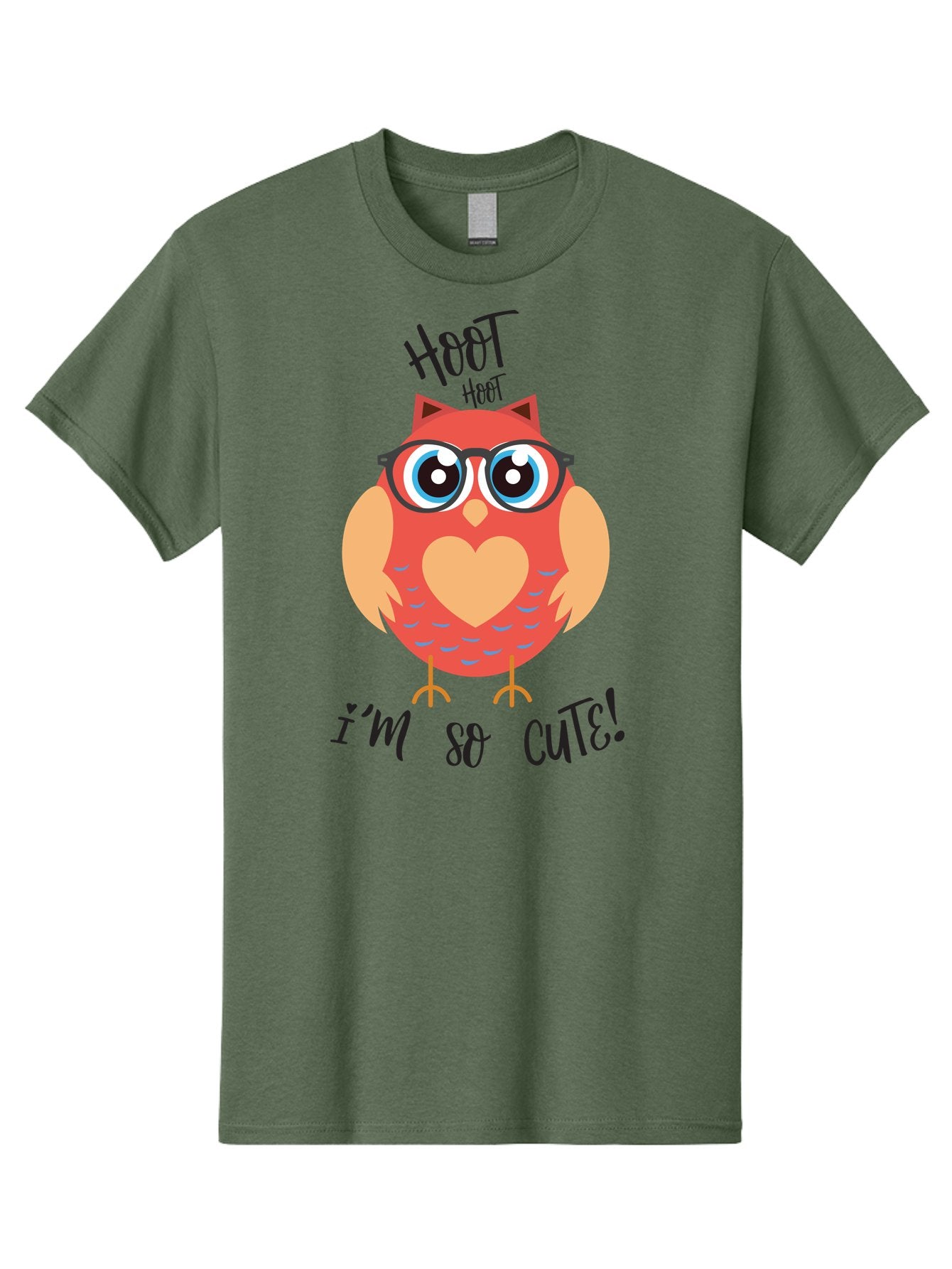 Hoot-Hoot-Owl Men'S Graphic Tee, 100% Cotton, Comfortable Casual Summer Wear, Machine Washable, Cartoon Owl, Heart-Shaped Chest, Glasses, Big Eyes, Cute Animal, Funny Illustration, Whimsical Design, Hoot Hoot, Adorable Creature, Aac827 10