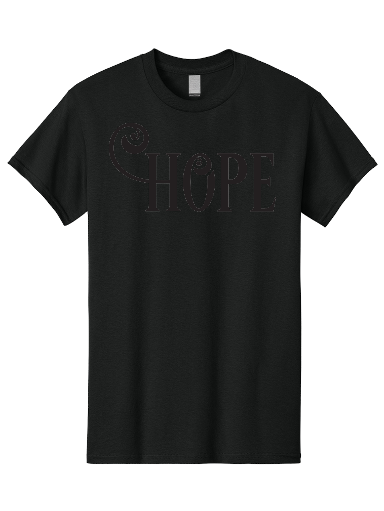 Hope Men'S Graphic Tee, 100% Cotton, Comfortable Casual Summer Wear, Machine Washable, Hope Symbol, Inspirational Quote, Motivational Text, Positive Vibes, Black Typography, Elegant Design, Swirly Font, Ornate Lettering Aac828 7