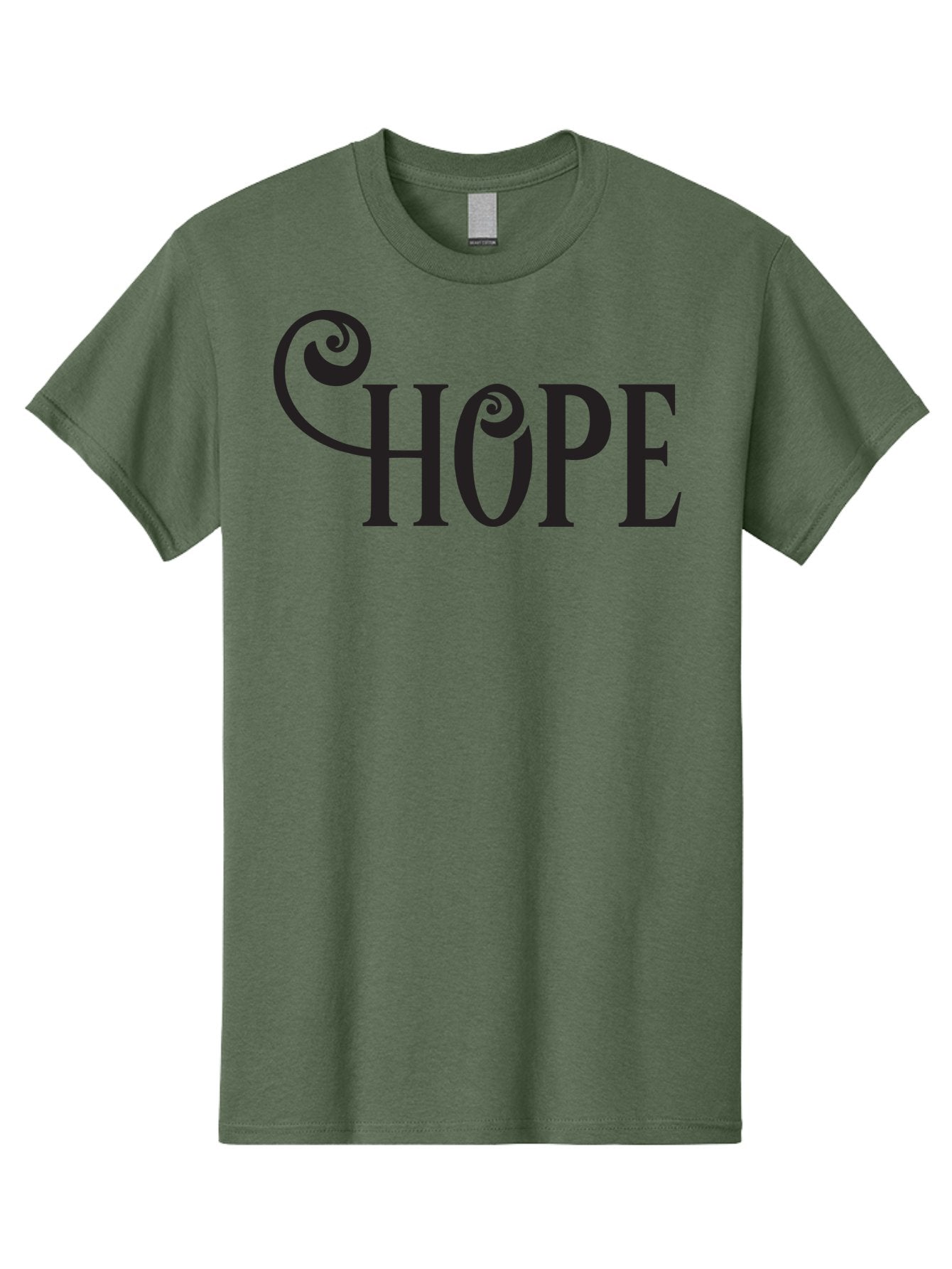 Hope Men'S Graphic Tee, 100% Cotton, Comfortable Casual Summer Wear, Machine Washable, Hope Symbol, Inspirational Quote, Motivational Text, Positive Vibes, Black Typography, Elegant Design, Swirly Font, Ornate Lettering Aac828 10