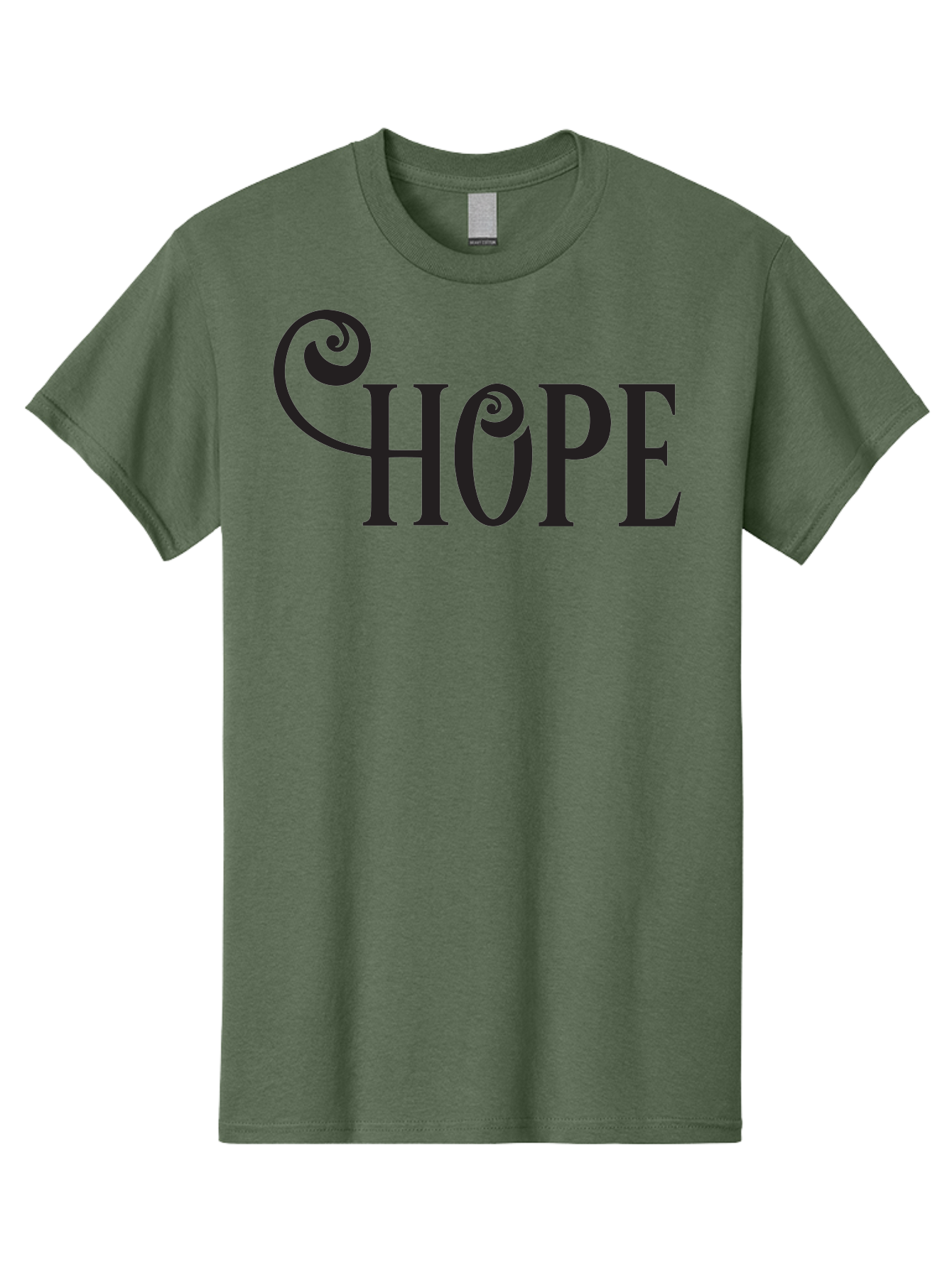Hope Men'S Graphic Tee, 100% Cotton, Comfortable Casual Summer Wear, Machine Washable, Hope Symbol, Inspirational Quote, Motivational Text, Positive Vibes, Black Typography, Elegant Design, Swirly Font, Ornate Lettering Aac828 27