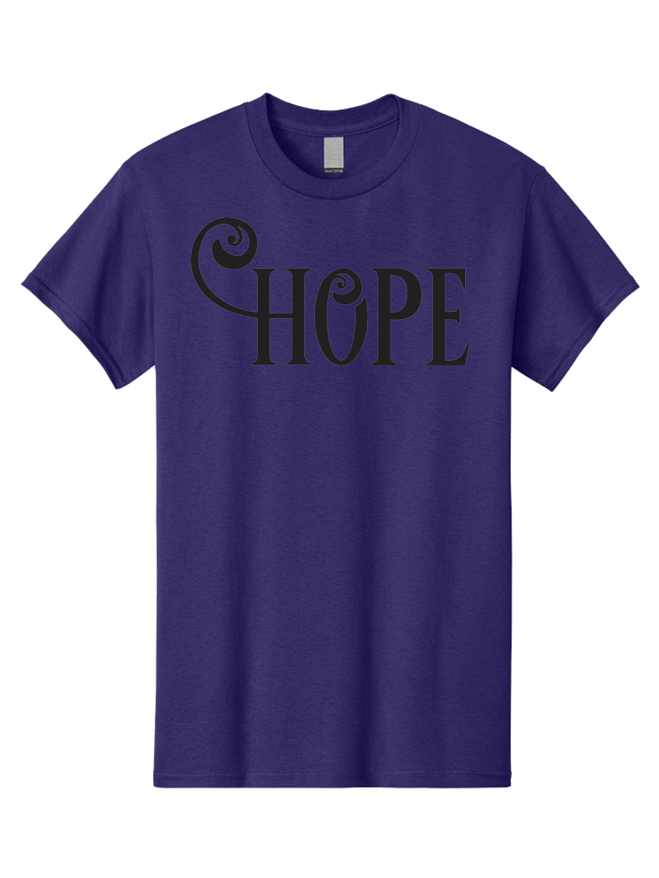 Hope Men'S Graphic Tee, 100% Cotton, Comfortable Casual Summer Wear, Machine Washable, Hope Symbol, Inspirational Quote, Motivational Text, Positive Vibes, Black Typography, Elegant Design, Swirly Font, Ornate Lettering Aac828 17