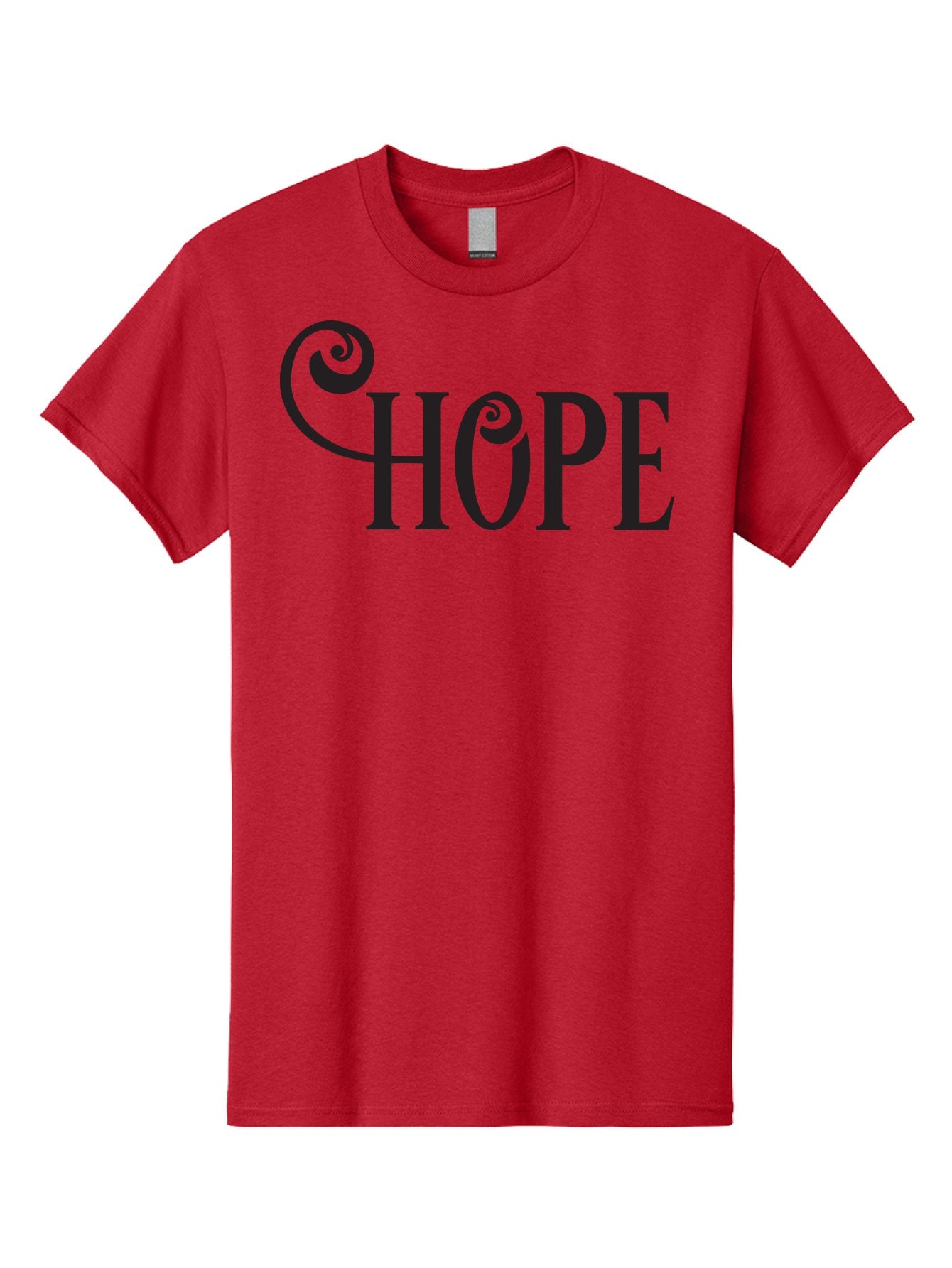 Hope Men'S Graphic Tee, 100% Cotton, Comfortable Casual Summer Wear, Machine Washable, Hope Symbol, Inspirational Quote, Motivational Text, Positive Vibes, Black Typography, Elegant Design, Swirly Font, Ornate Lettering Aac828 7