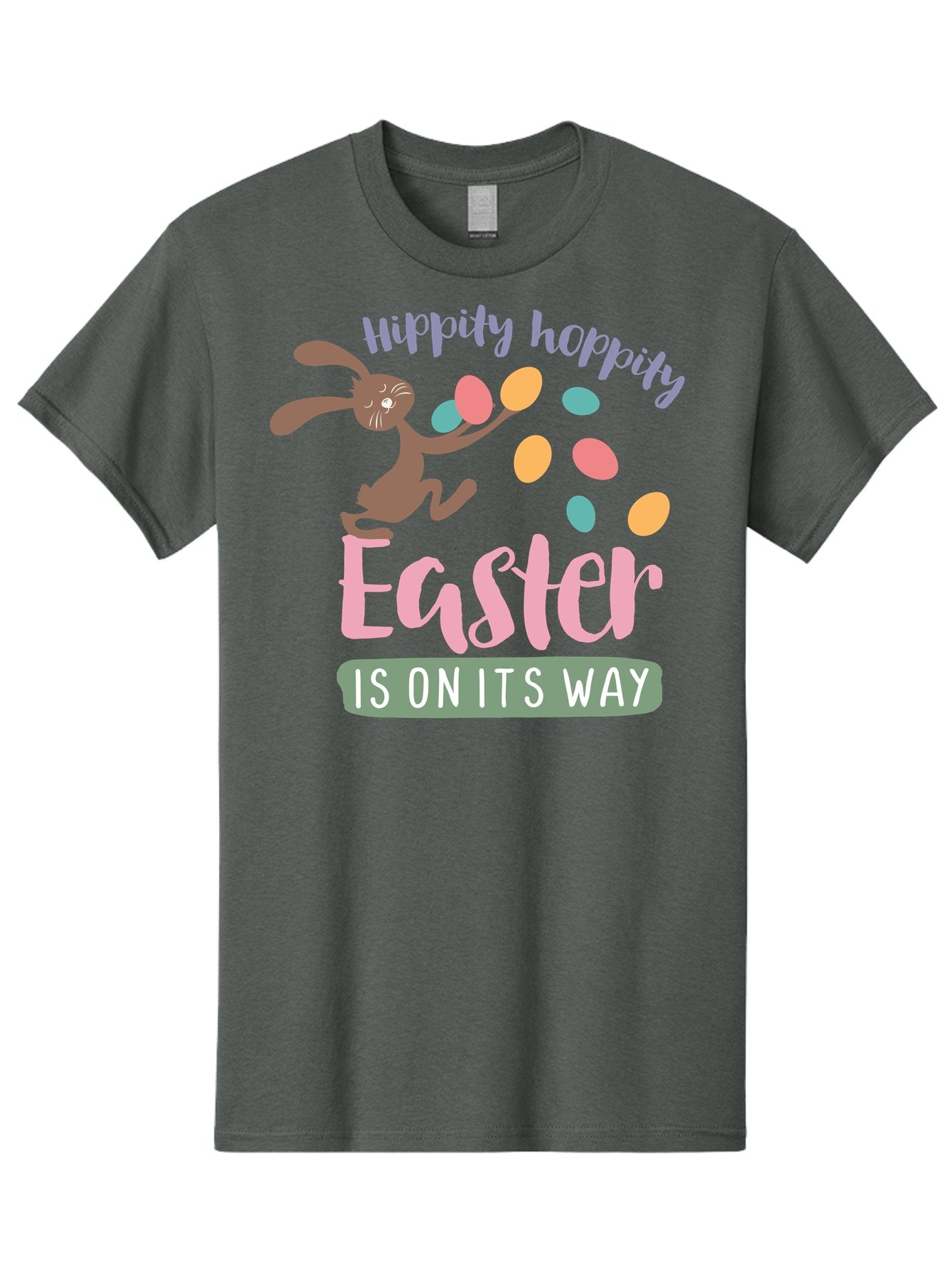 Hoppily-Hopping-Easter Men'S Graphic Tee, 100% Cotton, Comfortable Casual Summer Wear, Machine Washable, Easter Bunny, Easter Eggs, Colorful Eggs, Spring Holiday, Festive Graphics, Happy Easter, Hippidy Hoppity Aac829 14