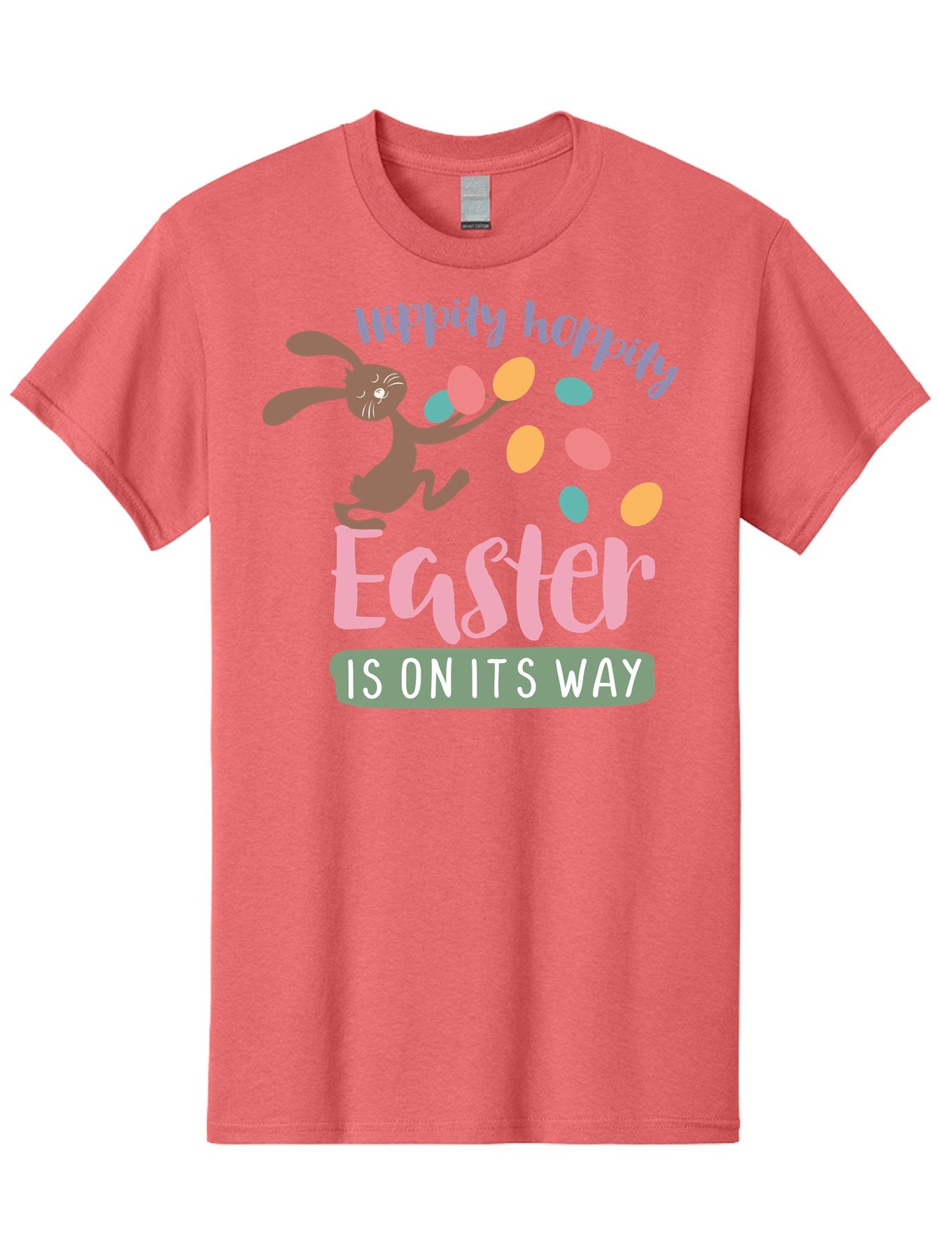 Hoppily-Hopping-Easter Men'S Graphic Tee, 100% Cotton, Comfortable Casual Summer Wear, Machine Washable, Easter Bunny, Easter Eggs, Colorful Eggs, Spring Holiday, Festive Graphics, Happy Easter, Hippidy Hoppity Aac829 4
