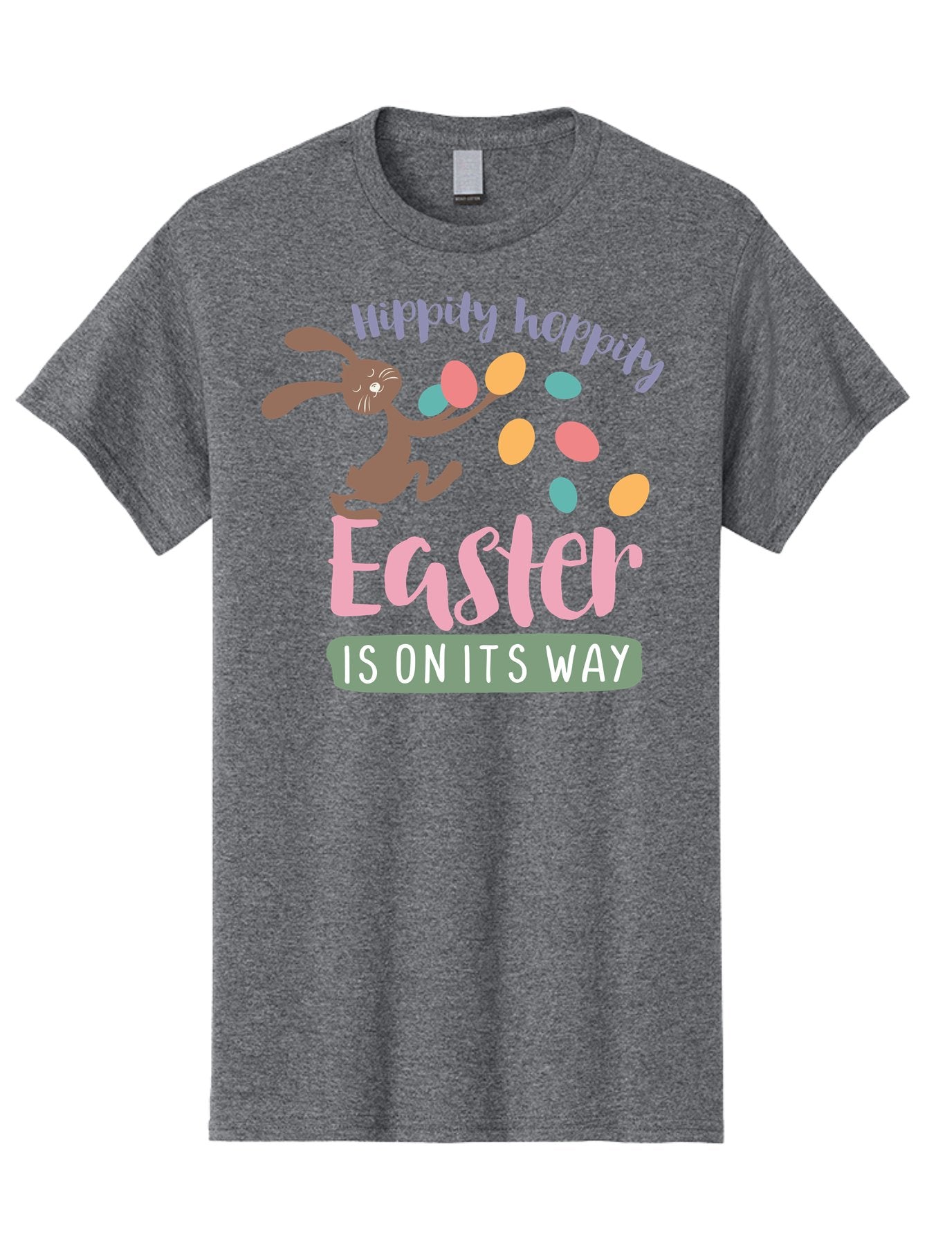 Hoppily-Hopping-Easter Men'S Graphic Tee, 100% Cotton, Comfortable Casual Summer Wear, Machine Washable, Easter Bunny, Easter Eggs, Colorful Eggs, Spring Holiday, Festive Graphics, Happy Easter, Hippidy Hoppity Aac829 7