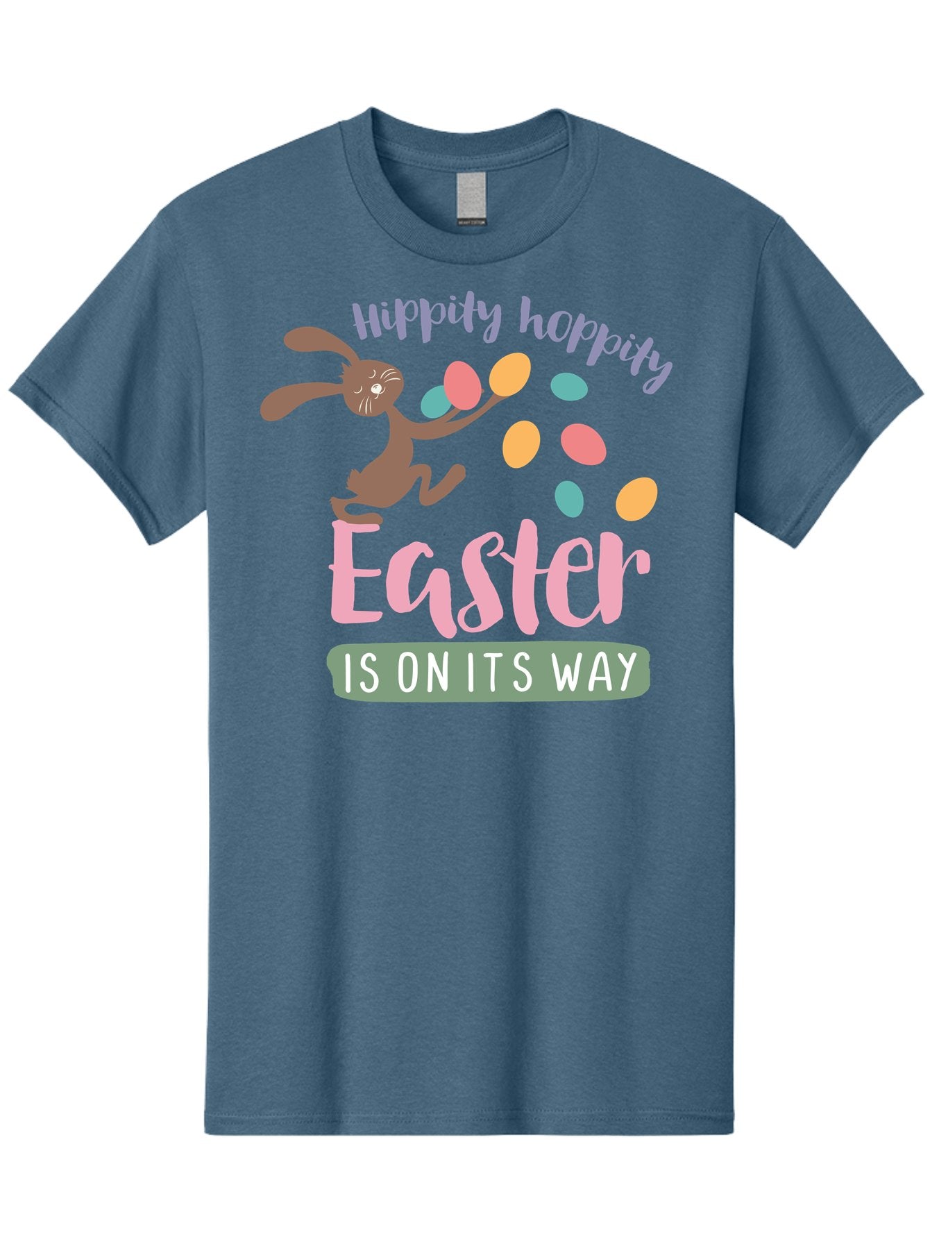 Hoppily-Hopping-Easter Men'S Graphic Tee, 100% Cotton, Comfortable Casual Summer Wear, Machine Washable, Easter Bunny, Easter Eggs, Colorful Eggs, Spring Holiday, Festive Graphics, Happy Easter, Hippidy Hoppity Aac829 11