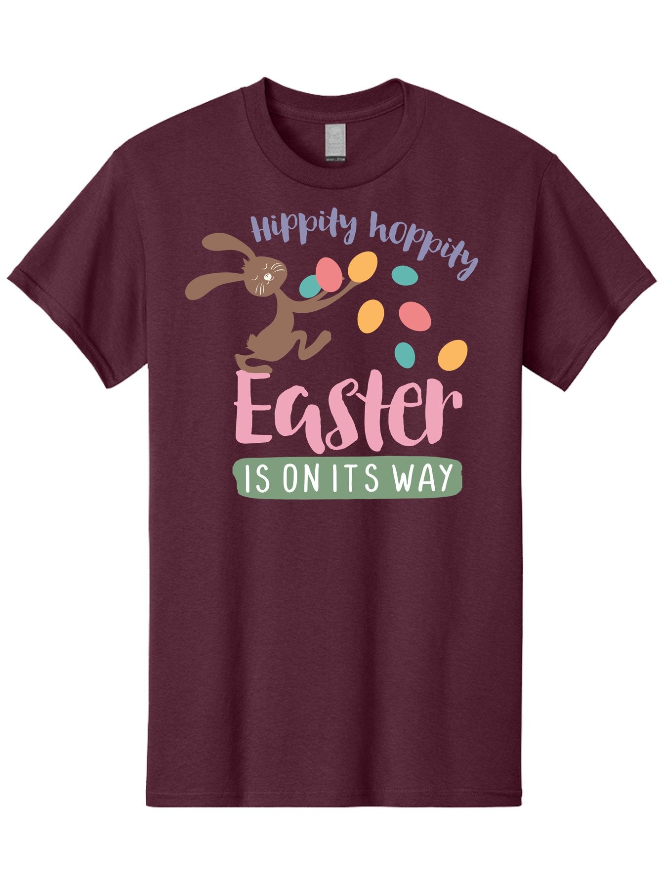 Hoppily-Hopping-Easter Men'S Graphic Tee, 100% Cotton, Comfortable Casual Summer Wear, Machine Washable, Easter Bunny, Easter Eggs, Colorful Eggs, Spring Holiday, Festive Graphics, Happy Easter, Hippidy Hoppity Aac829 15