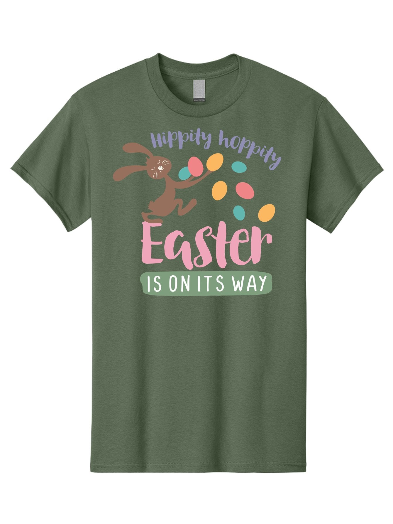 Hoppily-Hopping-Easter Men'S Graphic Tee, 100% Cotton, Comfortable Casual Summer Wear, Machine Washable, Easter Bunny, Easter Eggs, Colorful Eggs, Spring Holiday, Festive Graphics, Happy Easter, Hippidy Hoppity Aac829 8