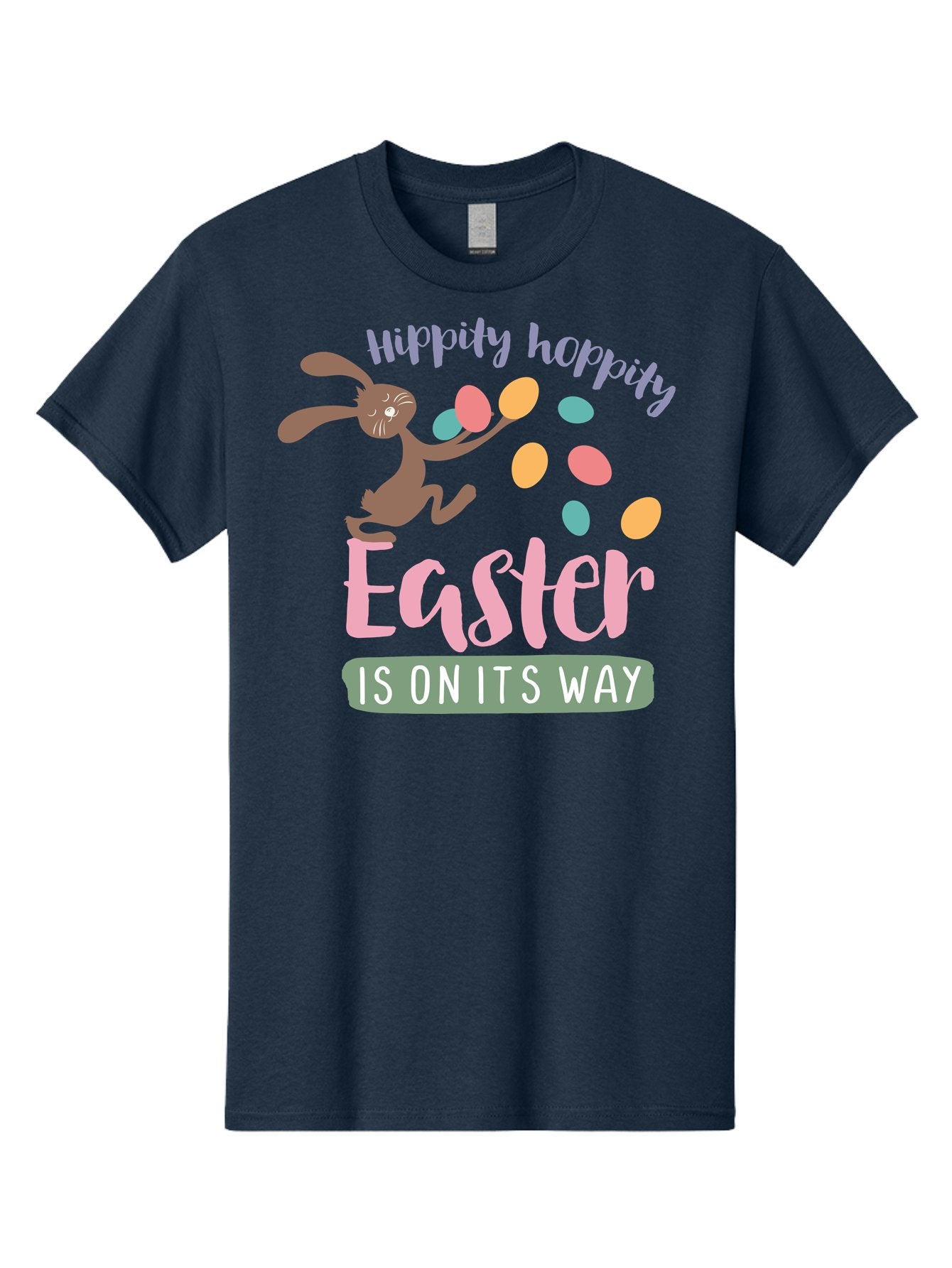 Hoppily-Hopping-Easter Men'S Graphic Tee, 100% Cotton, Comfortable Casual Summer Wear, Machine Washable, Easter Bunny, Easter Eggs, Colorful Eggs, Spring Holiday, Festive Graphics, Happy Easter, Hippidy Hoppity Aac829 13