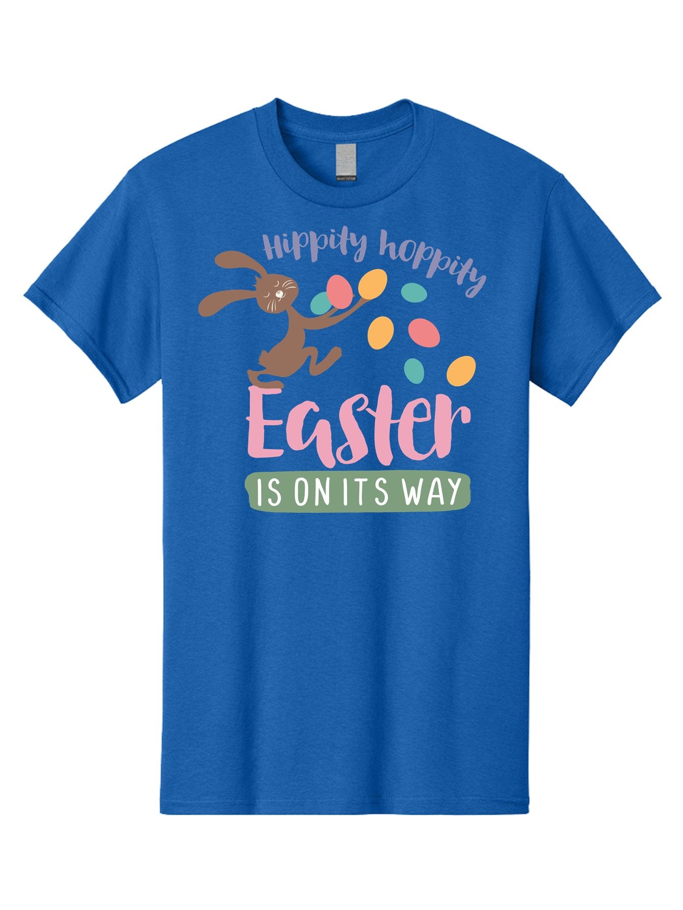 Hoppily-Hopping-Easter Men'S Graphic Tee, 100% Cotton, Comfortable Casual Summer Wear, Machine Washable, Easter Bunny, Easter Eggs, Colorful Eggs, Spring Holiday, Festive Graphics, Happy Easter, Hippidy Hoppity Aac829 9