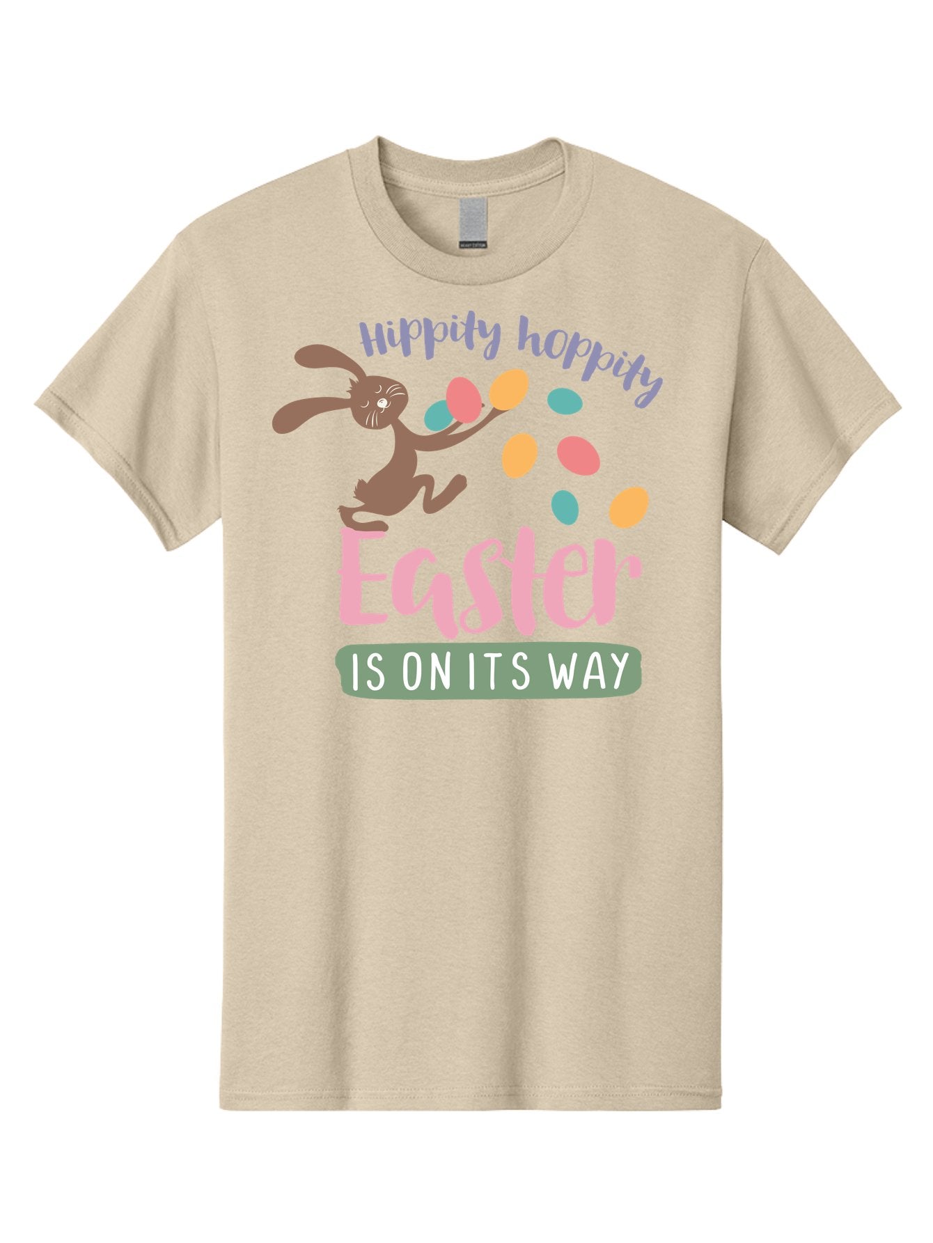 Hoppily-Hopping-Easter Men'S Graphic Tee, 100% Cotton, Comfortable Casual Summer Wear, Machine Washable, Easter Bunny, Easter Eggs, Colorful Eggs, Spring Holiday, Festive Graphics, Happy Easter, Hippidy Hoppity Aac829