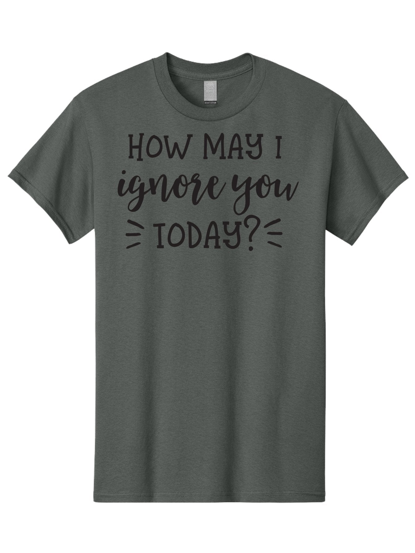 How-May-I-Ignore-You-Today Men'S Graphic Tee, 100% Cotton, Comfortable Casual Summer Wear, Machine Washable, Sarcastic Quote, Humorous Phrase, Witty Saying, Playful Jab, Tongue-In-Cheek Humor, Sassy Text Aac836 9