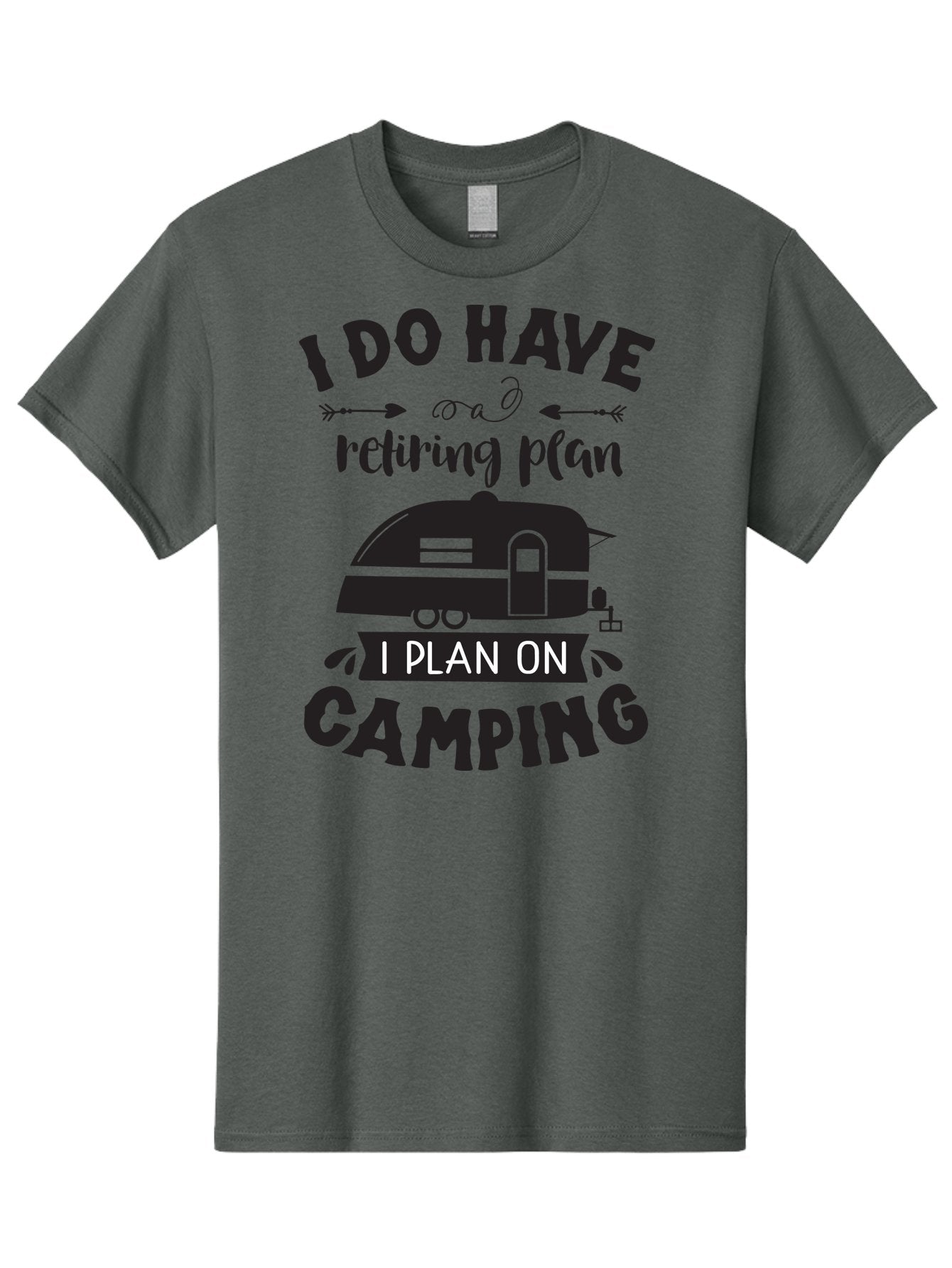 I-Do-Have-Retiring-Plan Men'S Graphic Tee, 100% Cotton, Comfortable Casual Summer Wear, Machine Washable, Retirement Plan, Camping Life, Outdoor Adventure, Travel Trailer, Caravan, Camping Quote, Funny Retirement, Retirement Humor, Aac842 7