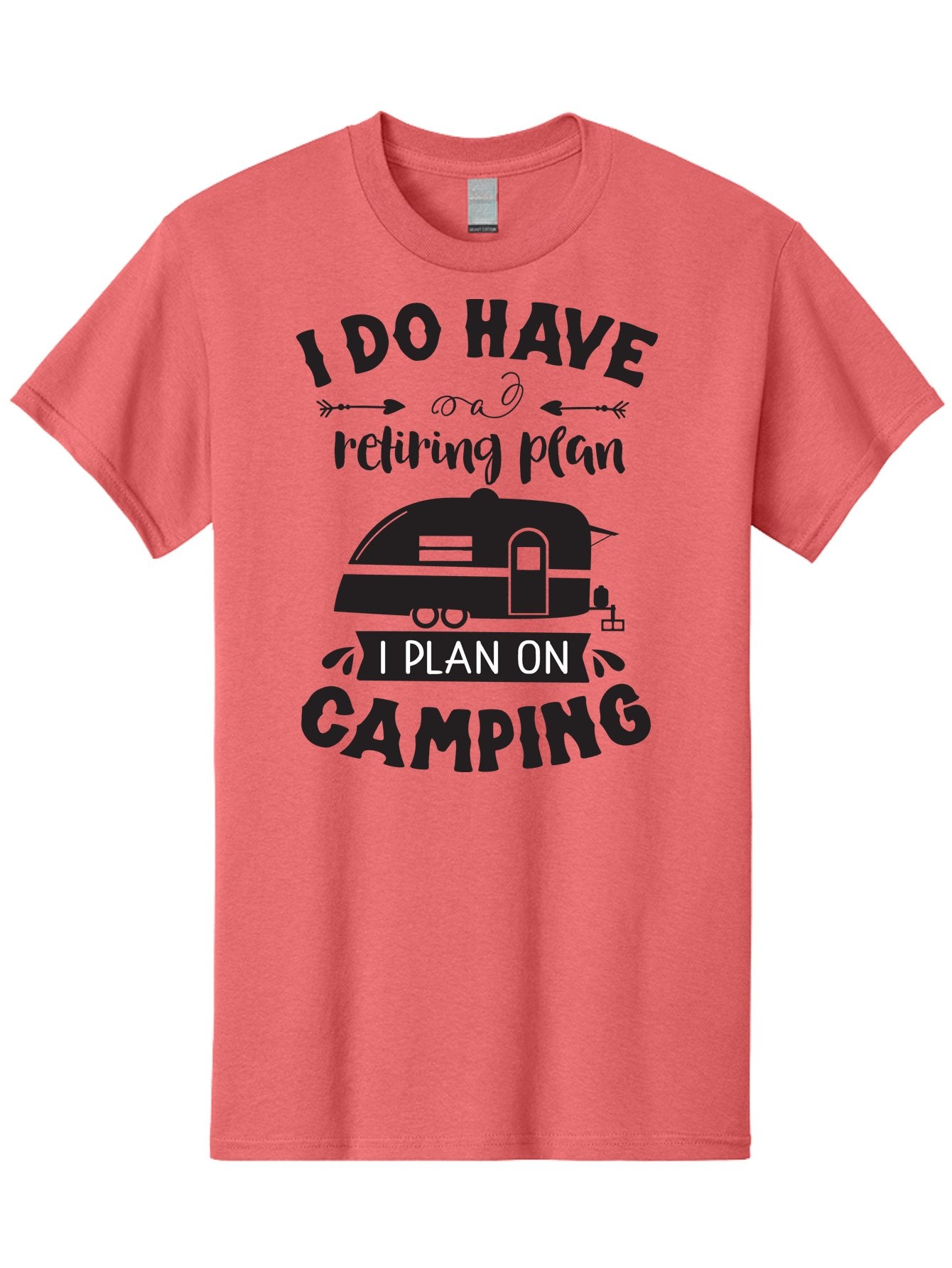 I-Do-Have-Retiring-Plan Men'S Graphic Tee, 100% Cotton, Comfortable Casual Summer Wear, Machine Washable, Retirement Plan, Camping Life, Outdoor Adventure, Travel Trailer, Caravan, Camping Quote, Funny Retirement, Retirement Humor, Aac842 13