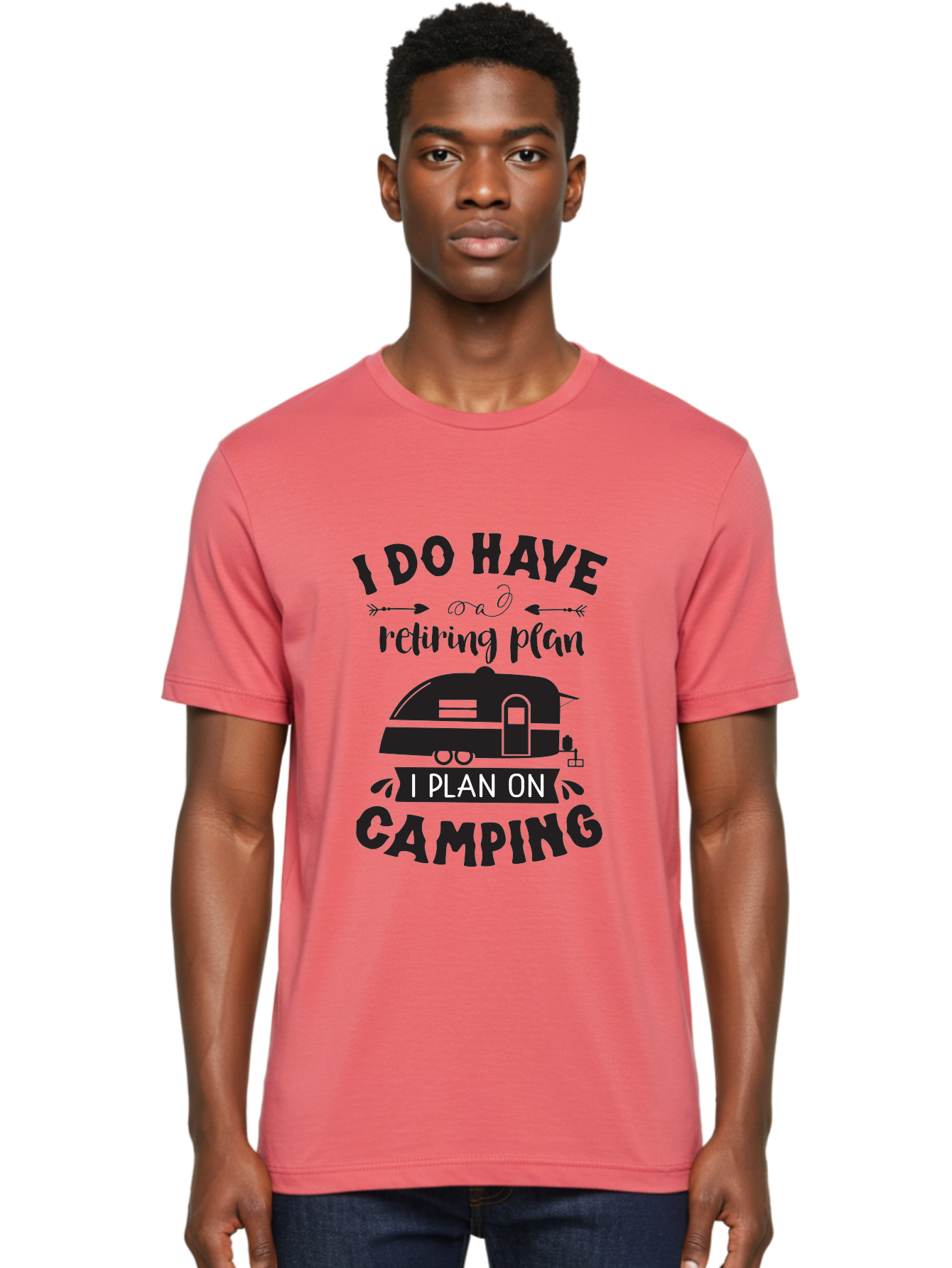 I-Do-Have-Retiring-Plan Men'S Graphic Tee, 100% Cotton, Comfortable Casual Summer Wear, Machine Washable, Retirement Plan, Camping Life, Outdoor Adventure, Travel Trailer, Caravan, Camping Quote, Funny Retirement, Retirement Humor, Aac842 30