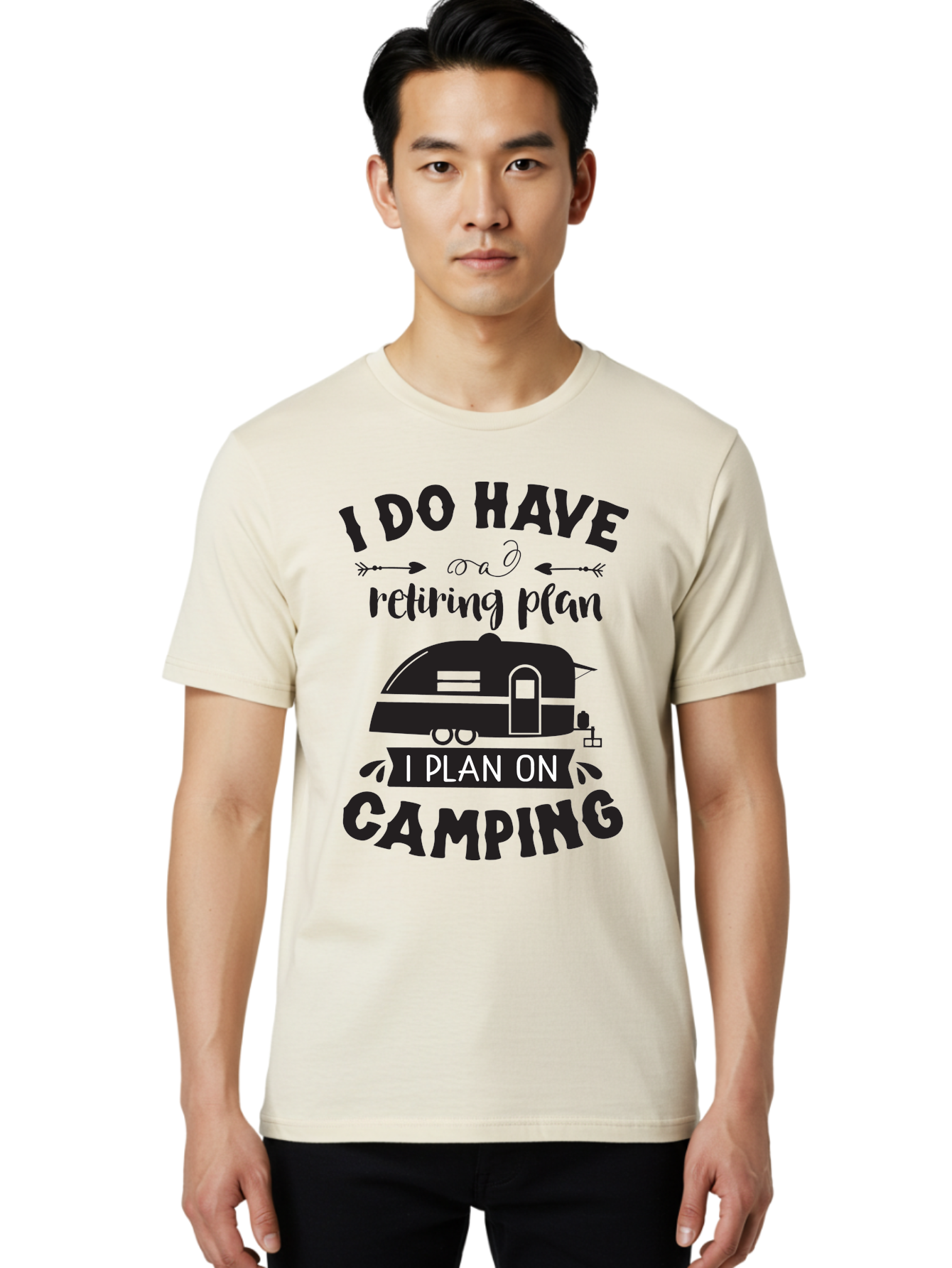I-Do-Have-Retiring-Plan Men'S Graphic Tee, 100% Cotton, Comfortable Casual Summer Wear, Machine Washable, Retirement Plan, Camping Life, Outdoor Adventure, Travel Trailer, Caravan, Camping Quote, Funny Retirement, Retirement Humor, Aac842 14
