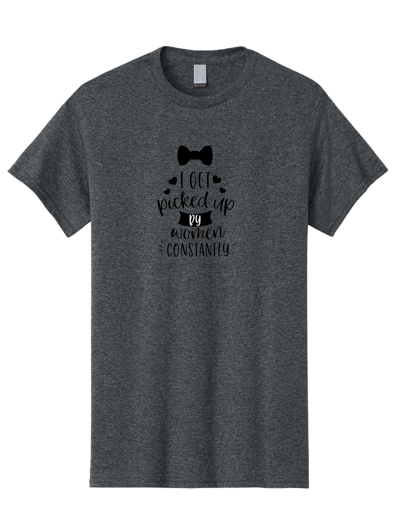 I-Get-Picked-Up-By-Women-Constantly Men'S Graphic Tee, 100% Cotton, Comfortable Casual Summer Wear, Machine Washable, Funny Quote, Pickup Line, Bow Tie, Hearts, Humor, Witty Sayings, Sassy Phrases, Cute Designs, Charming Graphics, Aac847 29