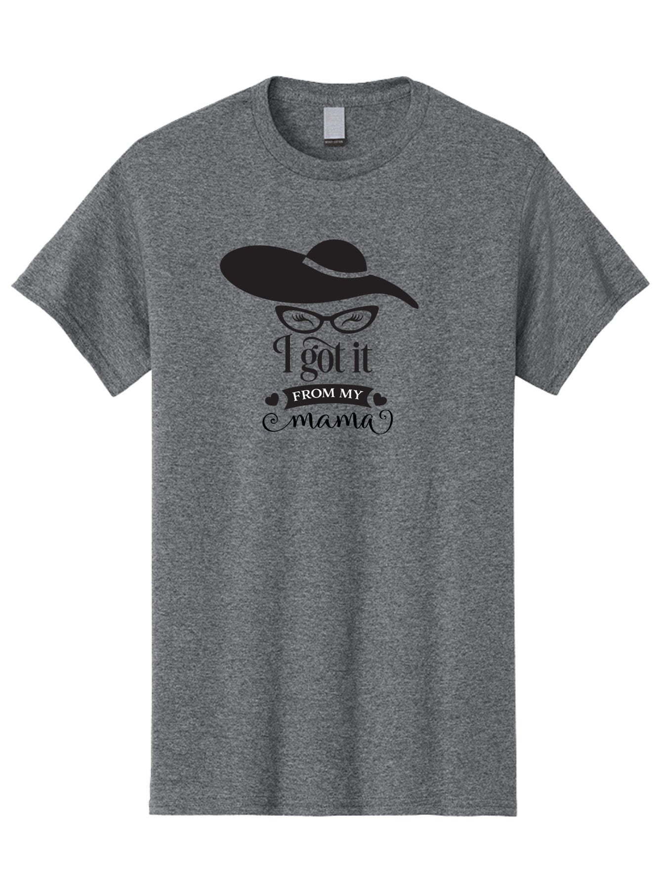 I-Got-It-From-My-Mama Men'S Graphic Tee, 100% Cotton, Comfortable Casual Summer Wear, Machine Washable, Funny Mama Quote, Humorous Mom Saying, I Got It From My Mama, Cute Mama Design, Mama Love, Mom Humor, Heartwarming Quote, Aac848
