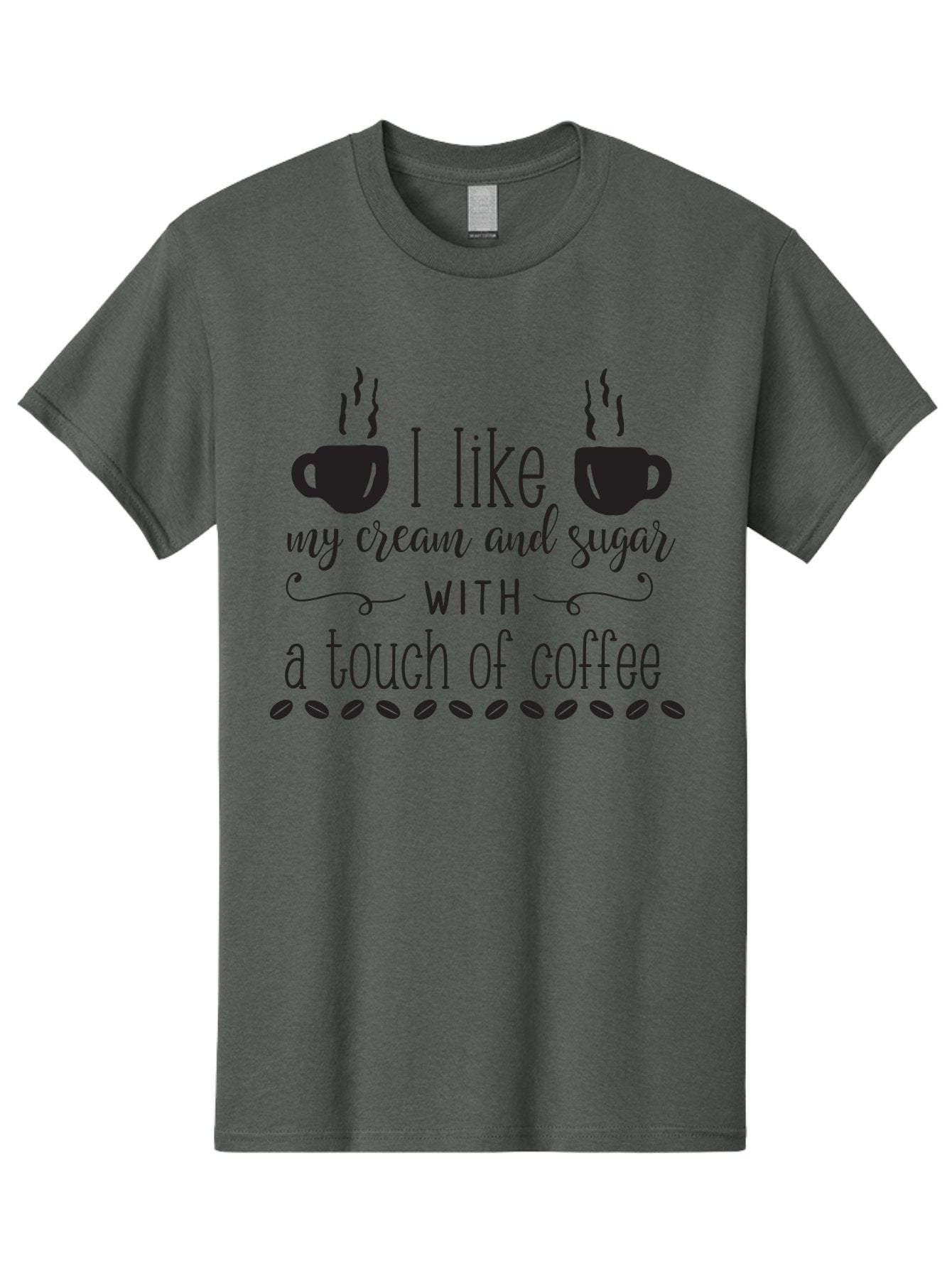 I-Like-My-Cream-And-Sugar Men'S Graphic Tee, 100% Cotton, Comfortable Casual Summer Wear, Machine Washable, Coffee Quote, Funny Coffee Sayings, Coffee Humor, Coffee Lover, Coffee Addiction, Morning Motivation, Coffee Beans, Steaming Cups Aac851 4